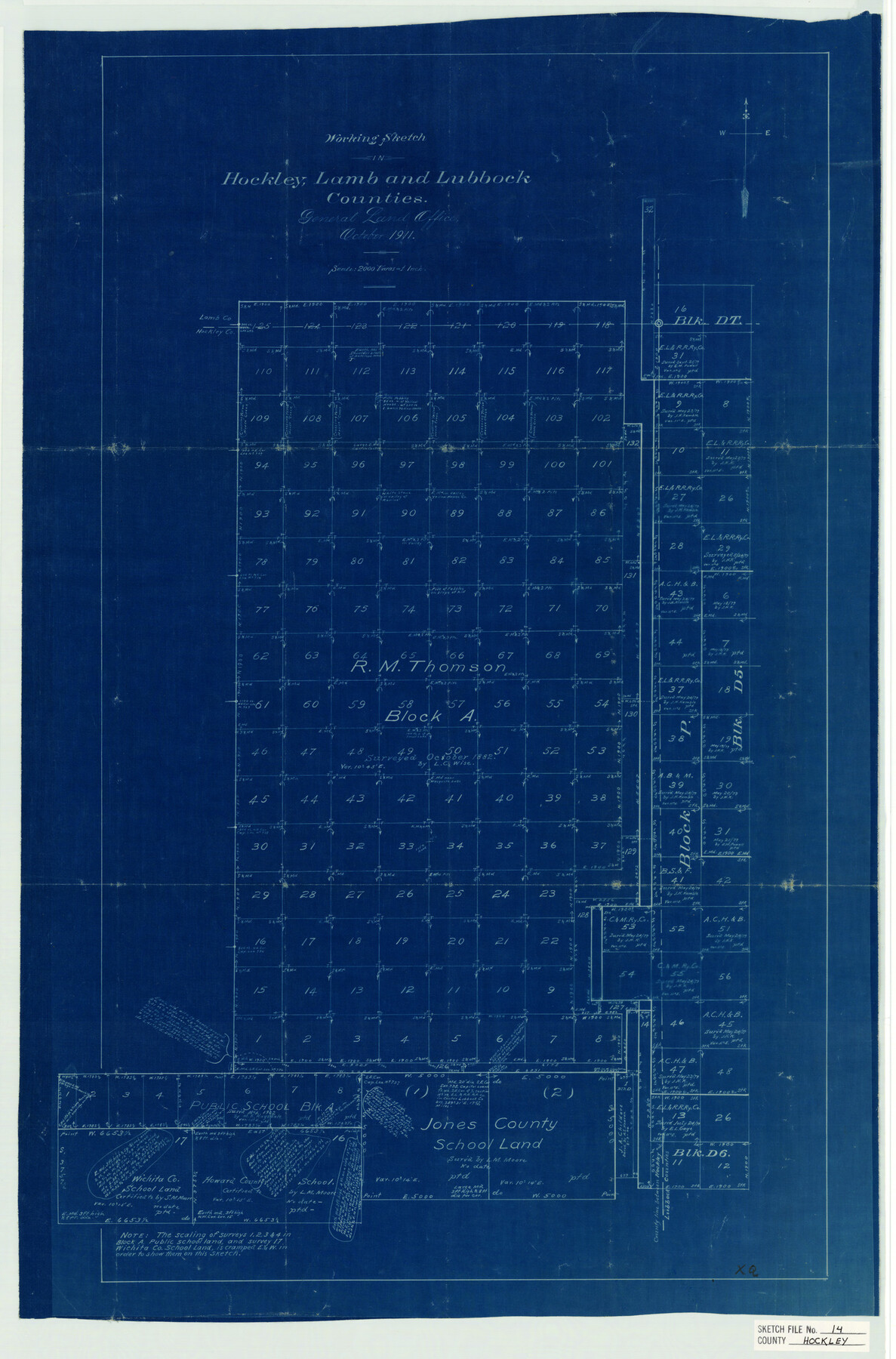 11773, Hockley County Sketch File 14, General Map Collection