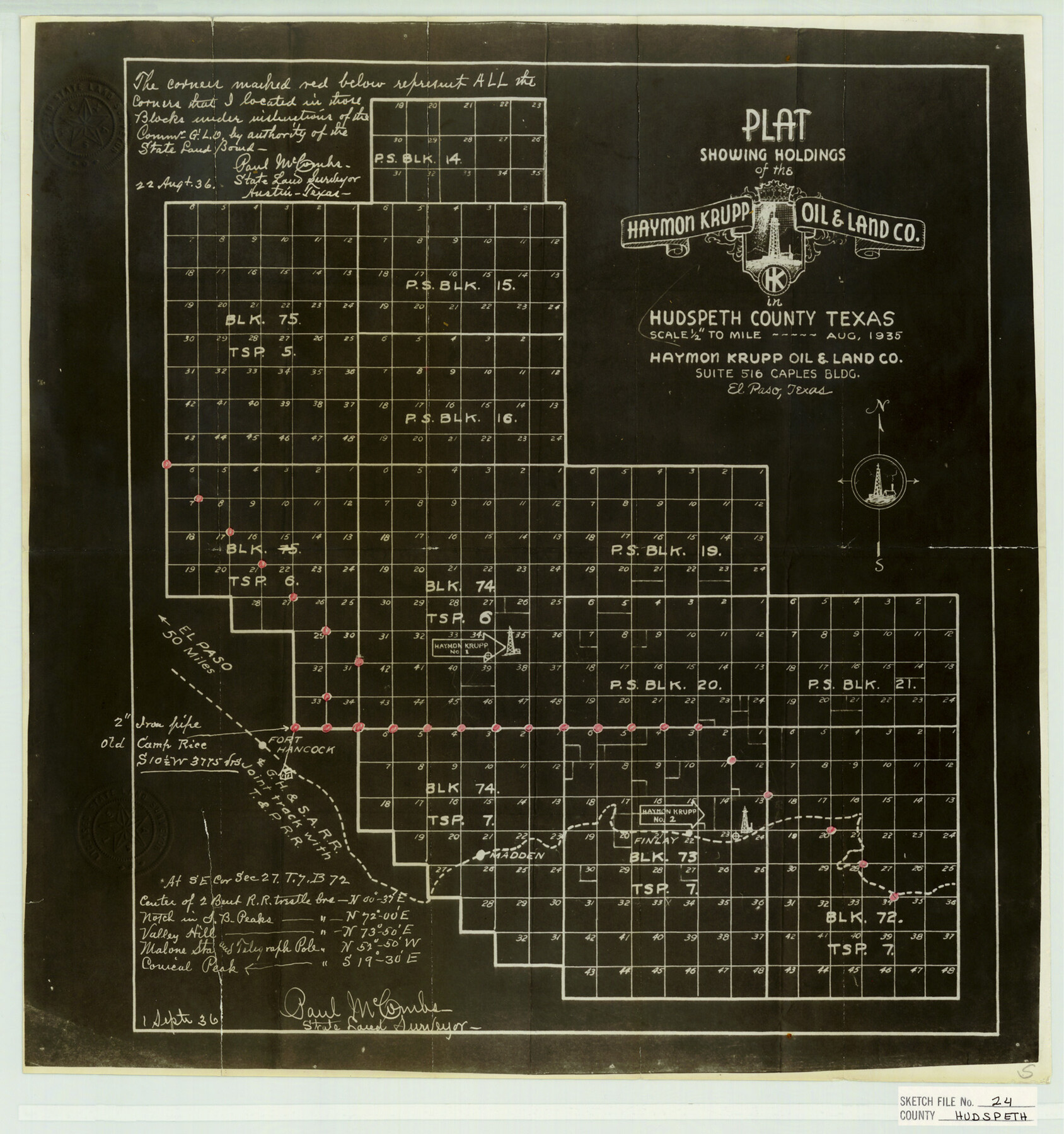 11802, Hudspeth County Sketch File 24, General Map Collection