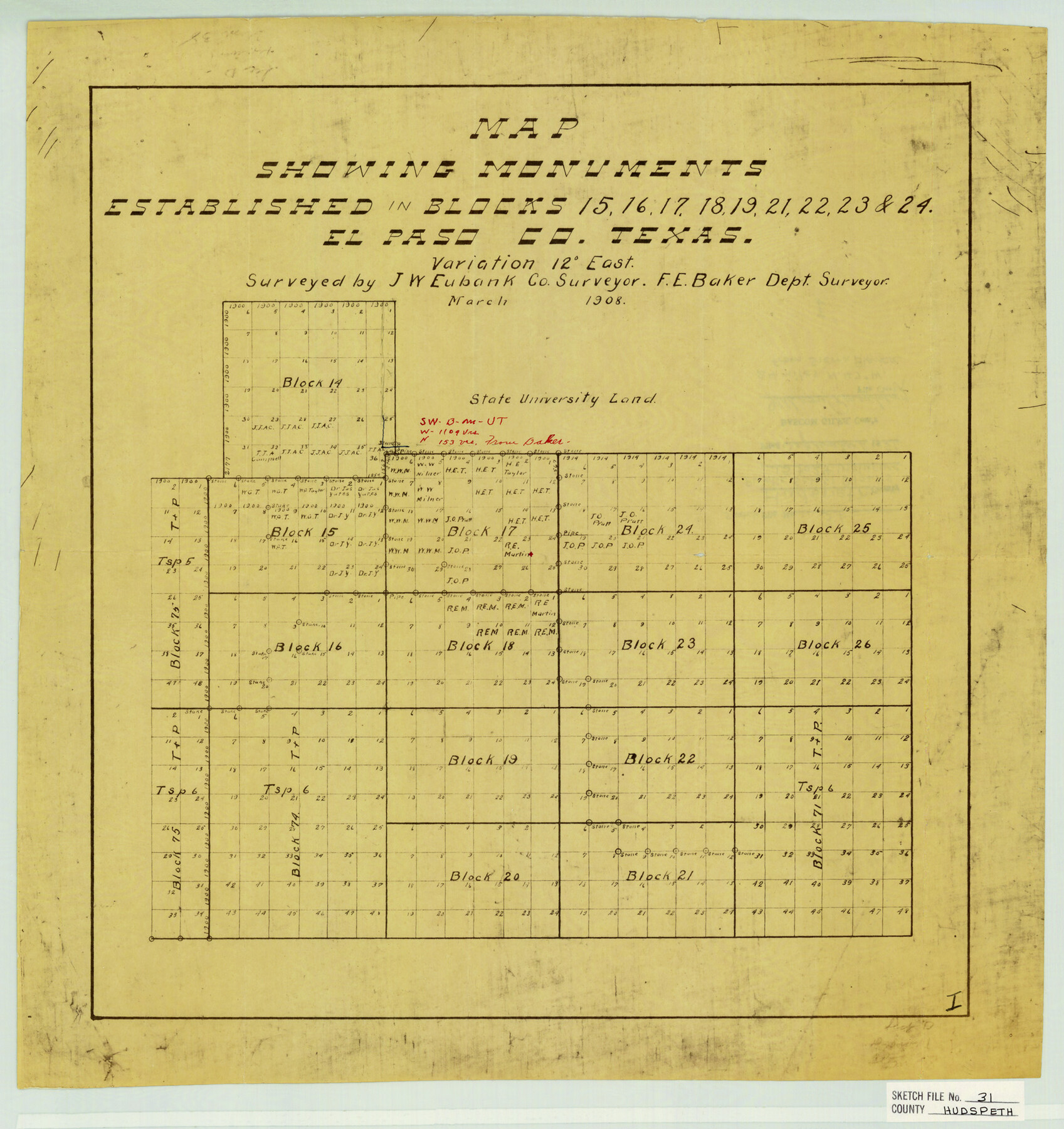 11805, Hudspeth County Sketch File 31, General Map Collection