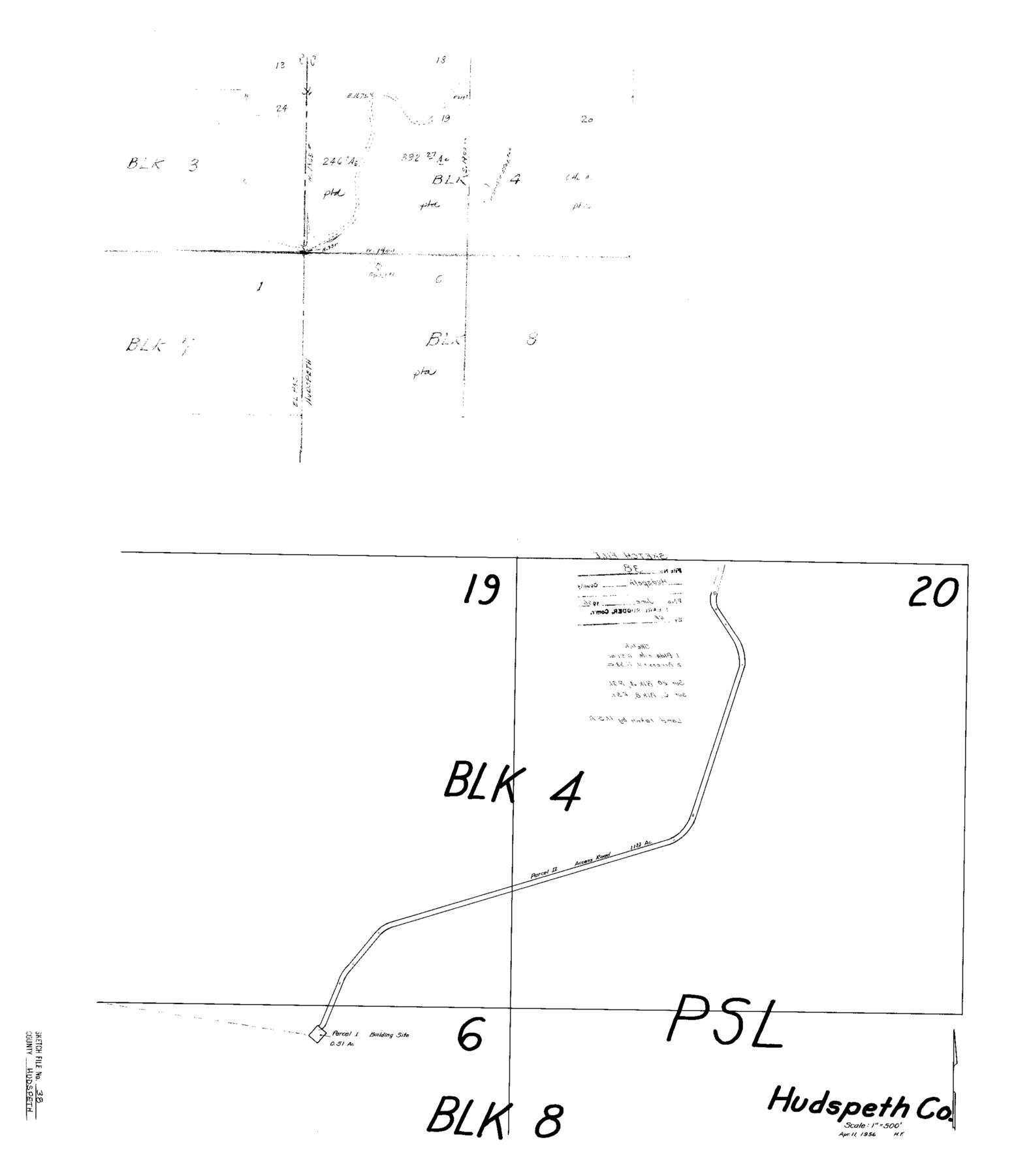 11806, Hudspeth County Sketch File 38, General Map Collection