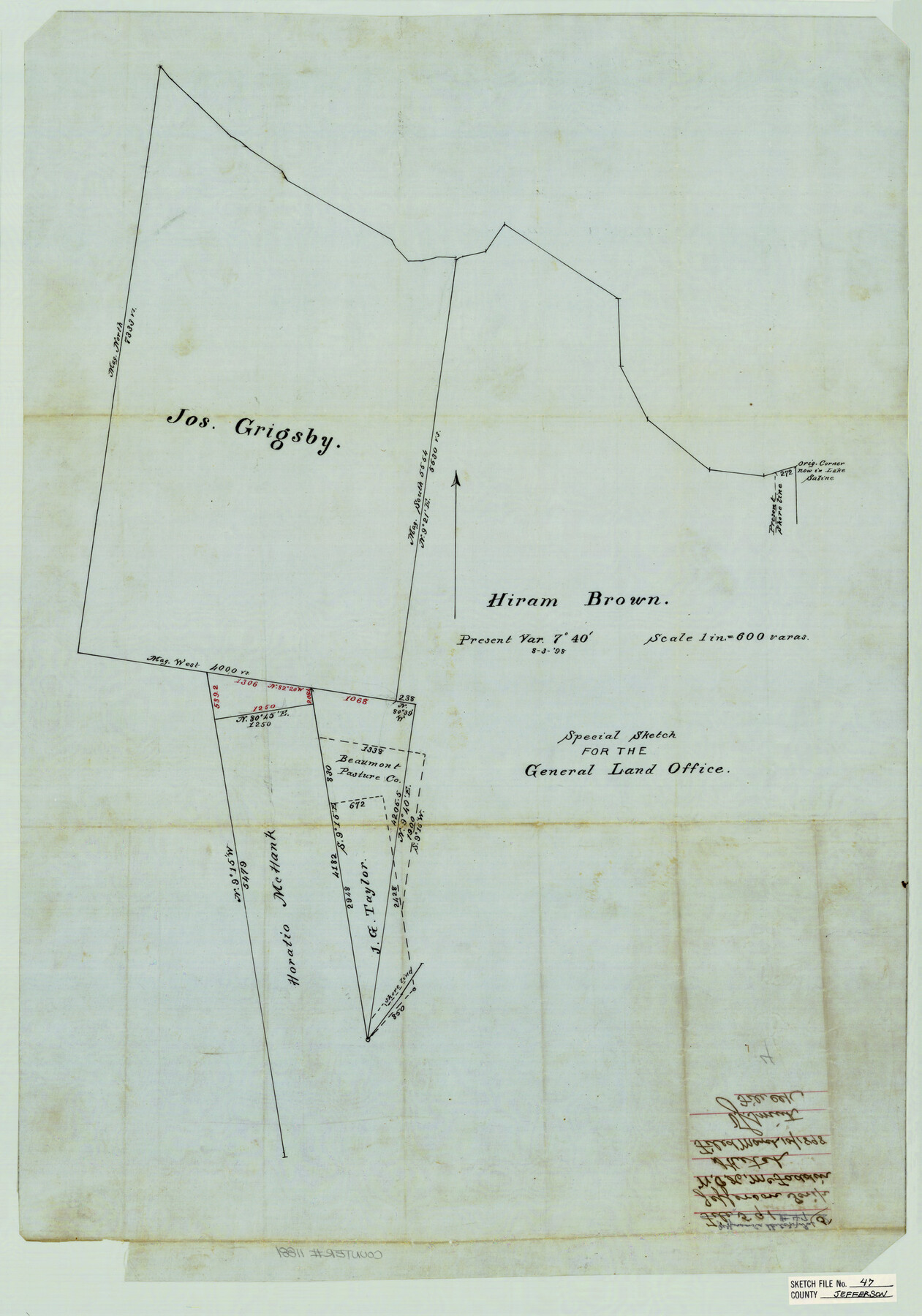 11881, Jefferson County Sketch File 47, General Map Collection