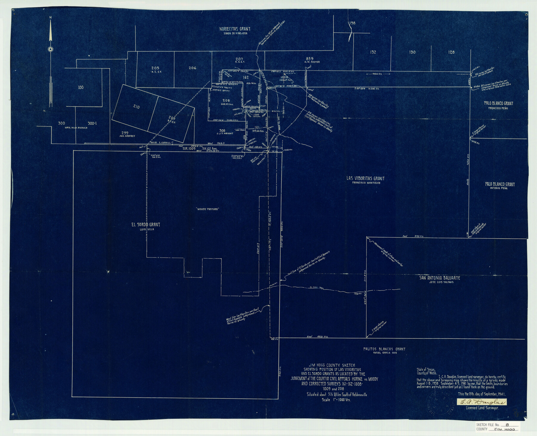 11887, Jim Hogg County Sketch File 8, General Map Collection