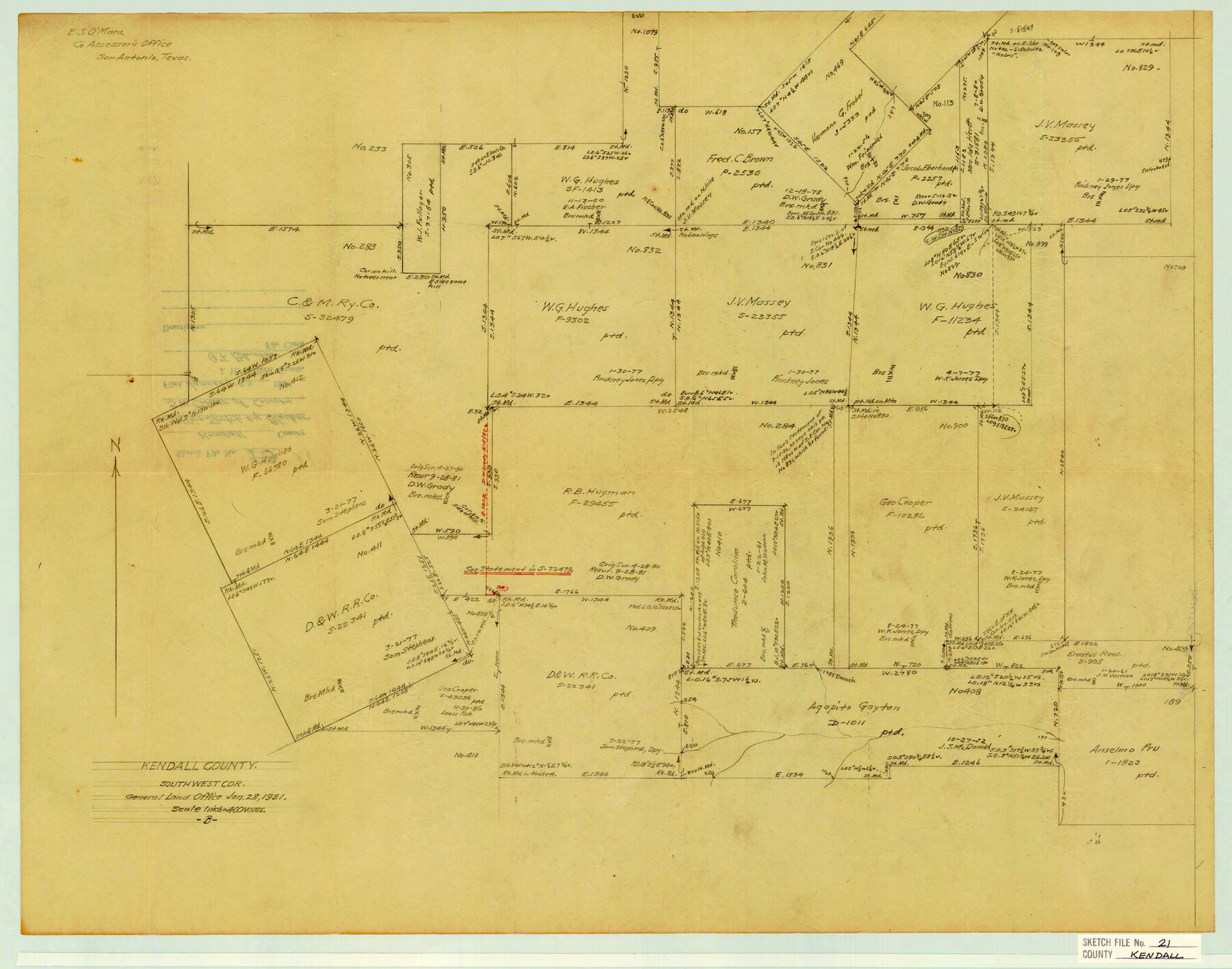11909, Kendall County Sketch File 21, General Map Collection
