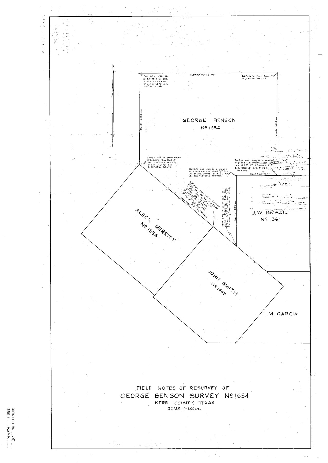 11919, Kerr County Sketch File 15, General Map Collection