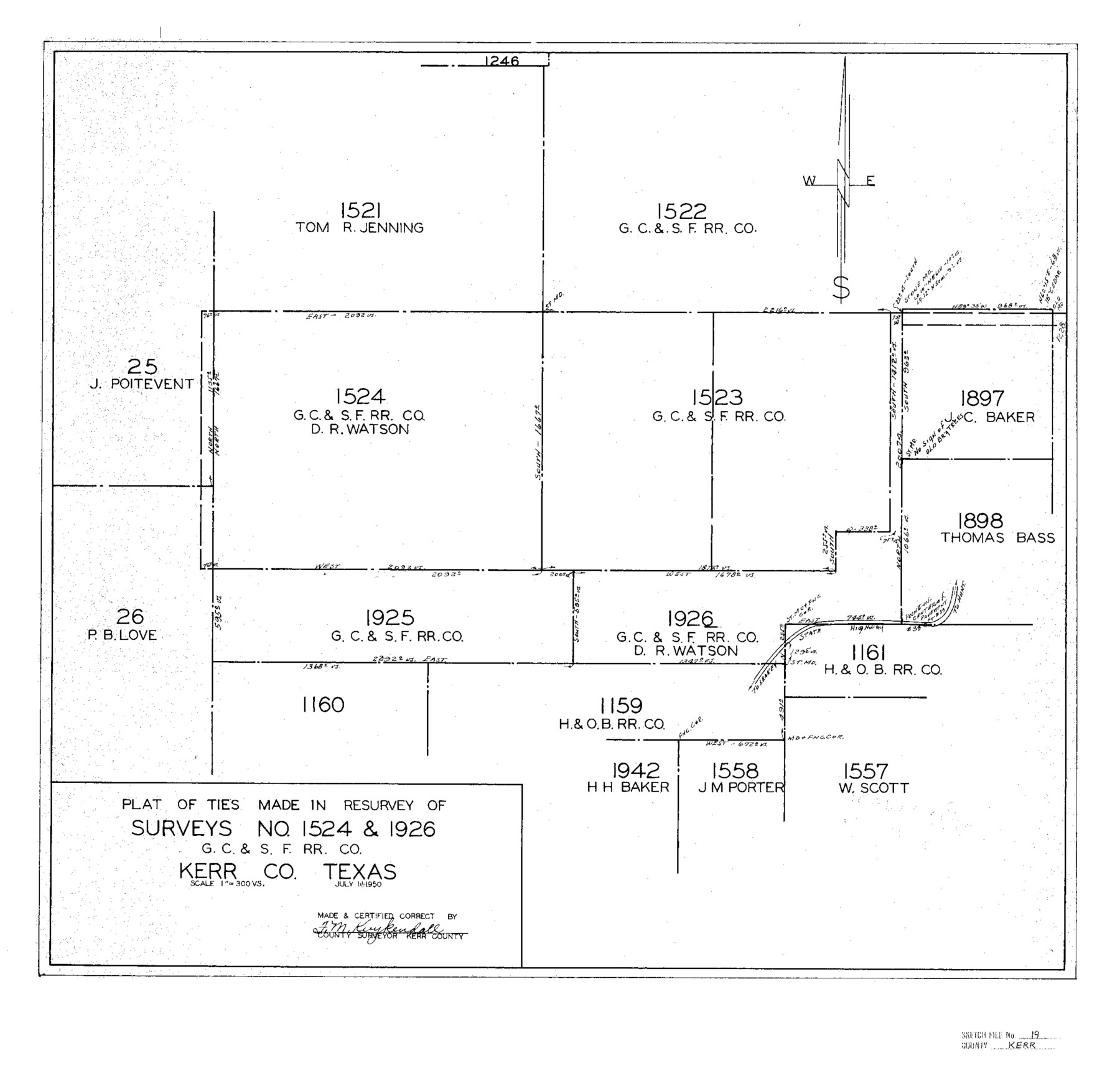 11922, Kerr County Sketch File 19, General Map Collection