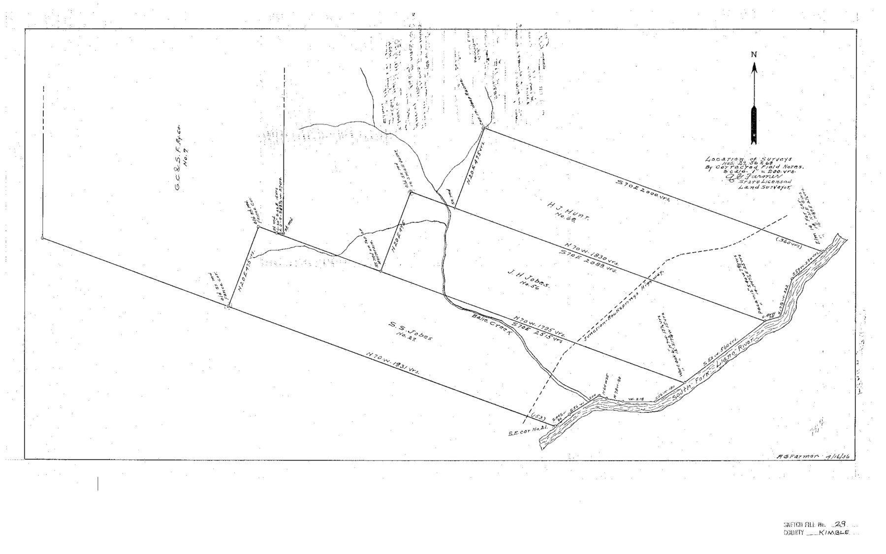 11928, Kimble County Sketch File 29 and 30, General Map Collection