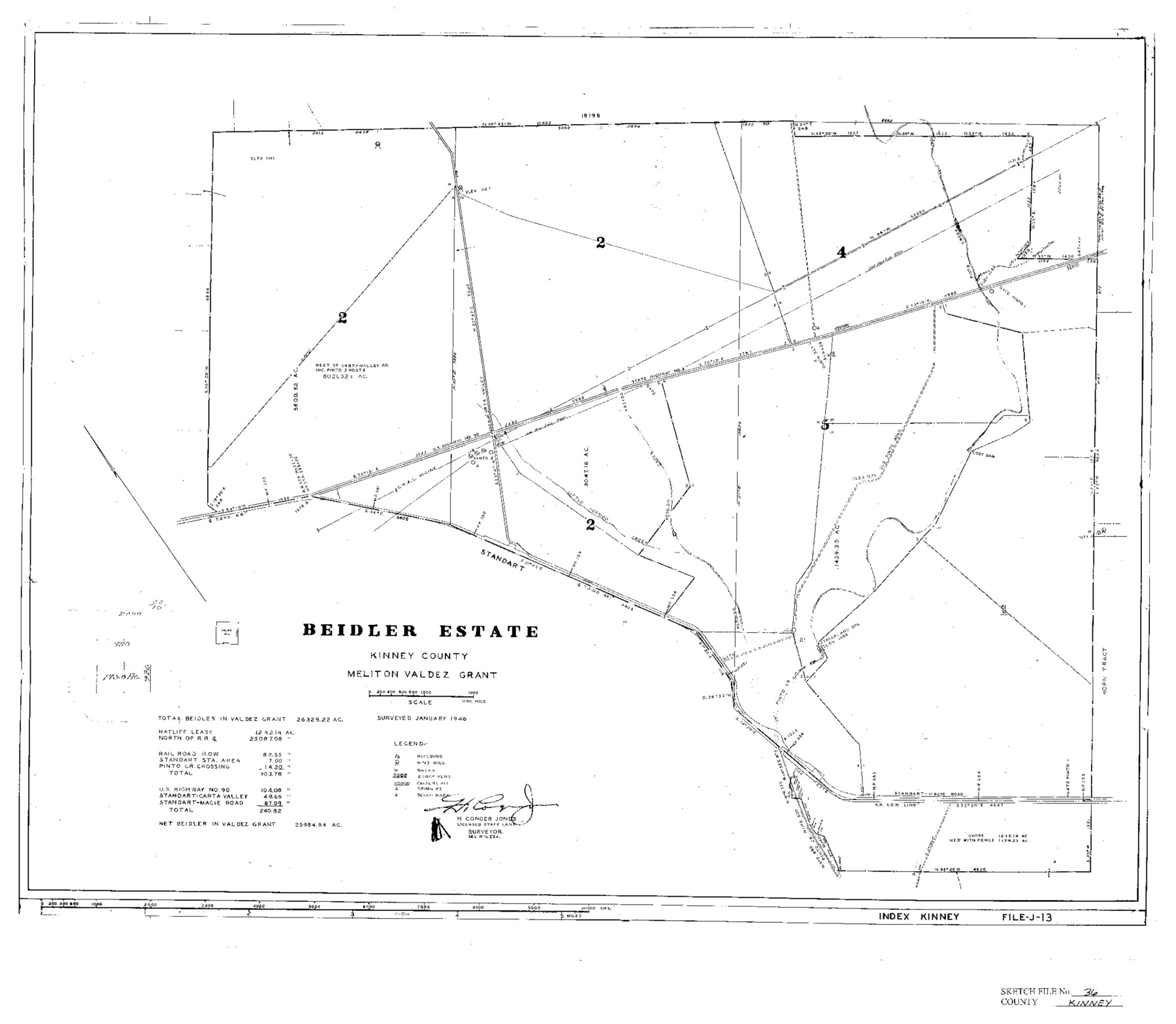 11949, Kinney County Sketch File 36, General Map Collection