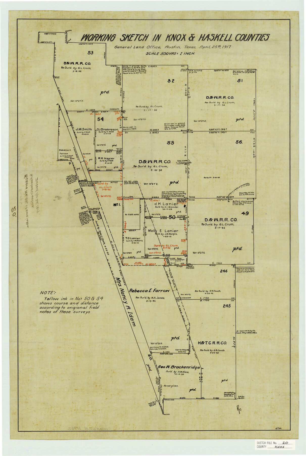 11962, Knox County Sketch File 20, General Map Collection