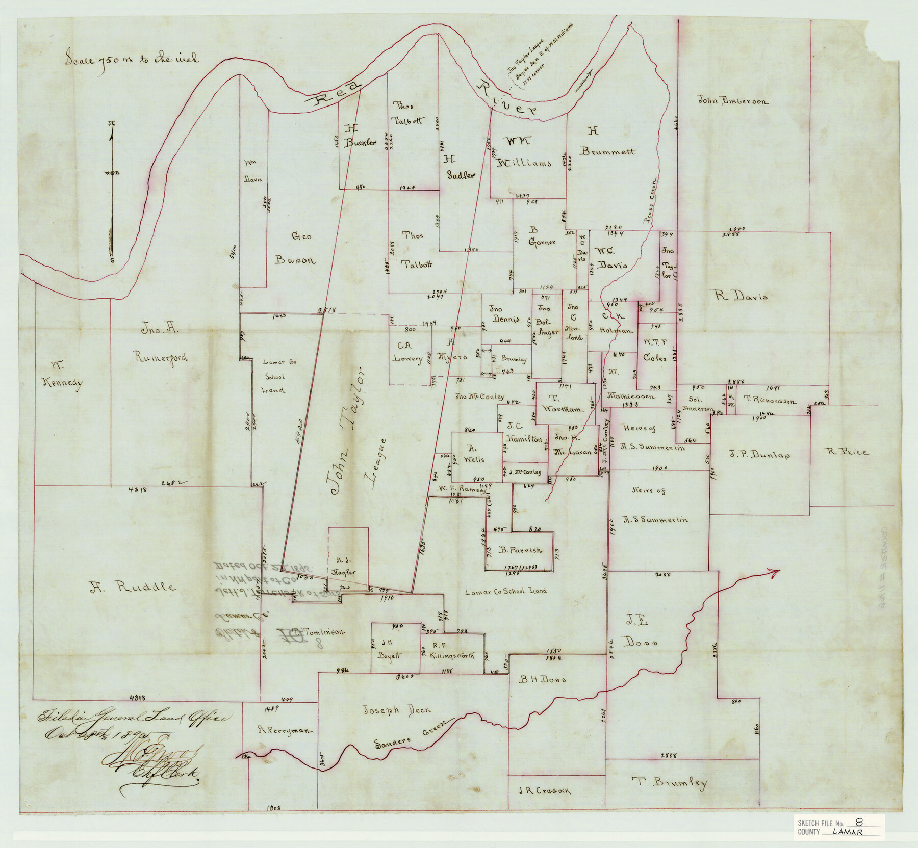 11966, Lamar County Sketch File 8, General Map Collection