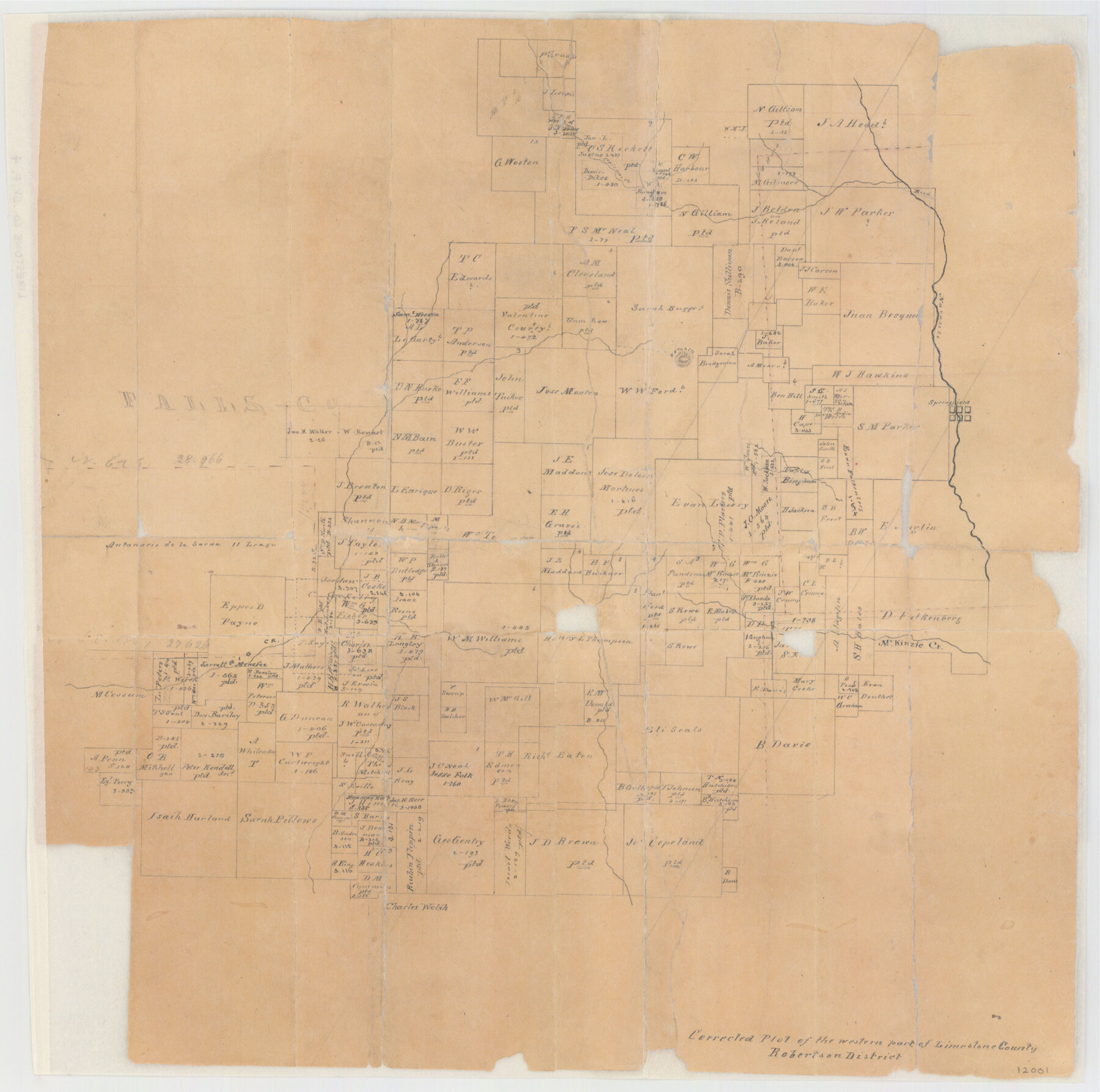 12001, Limestone County Sketch File 4, General Map Collection