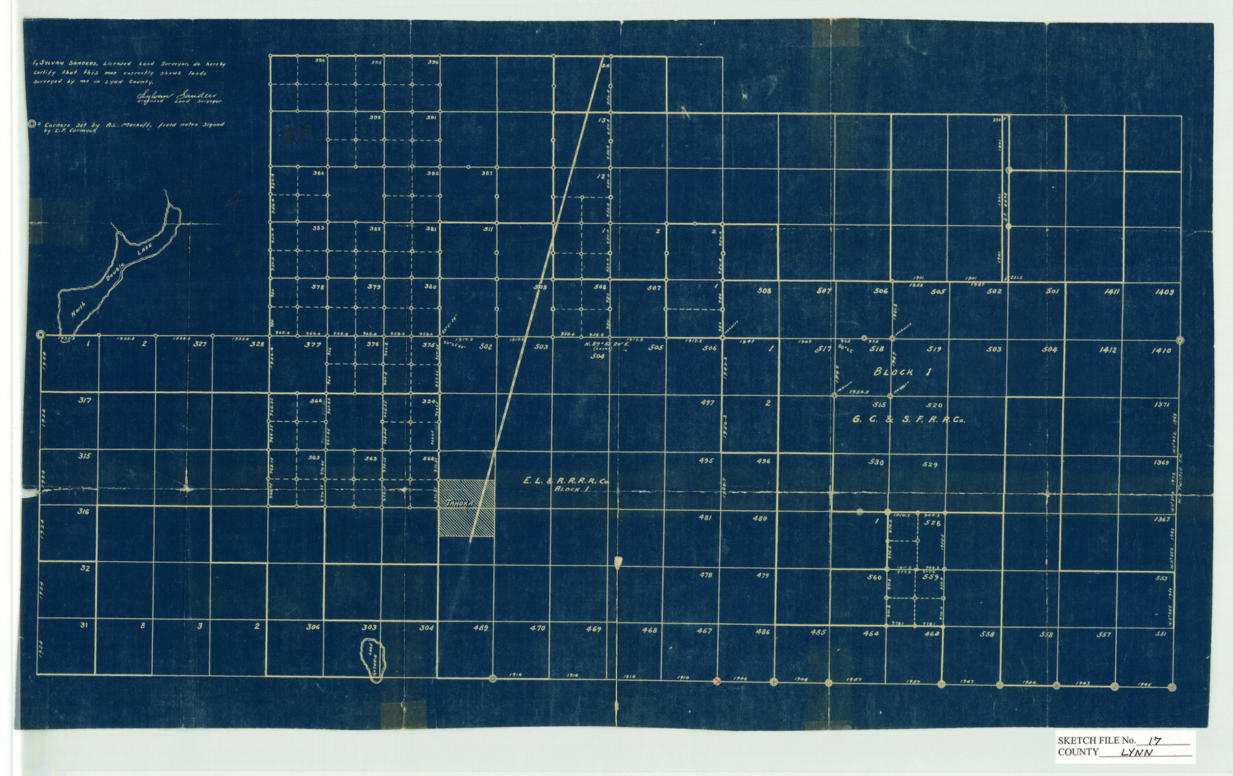 12020, Lynn County Sketch File 17, General Map Collection