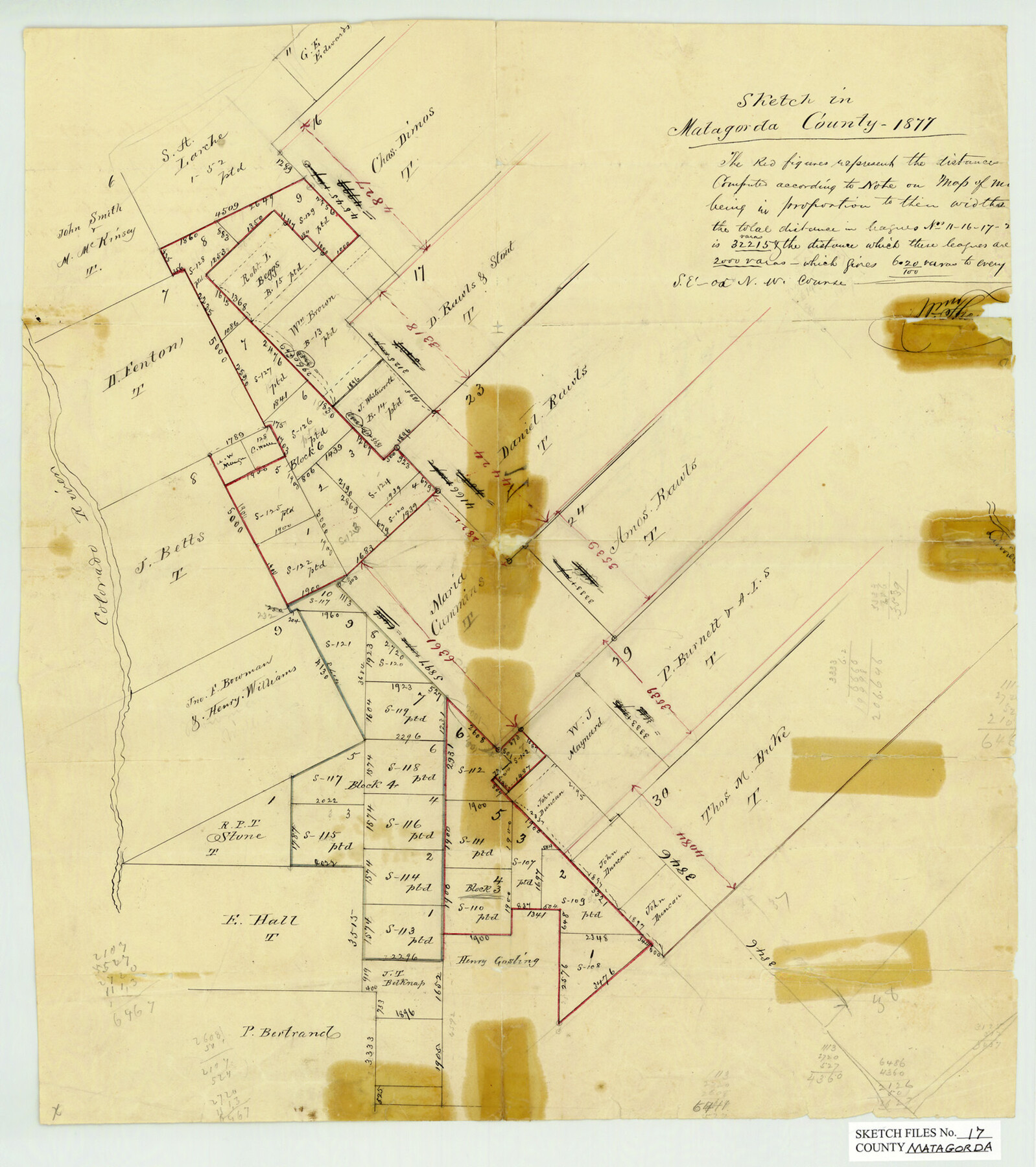 12040, Matagorda County Sketch File 17, General Map Collection