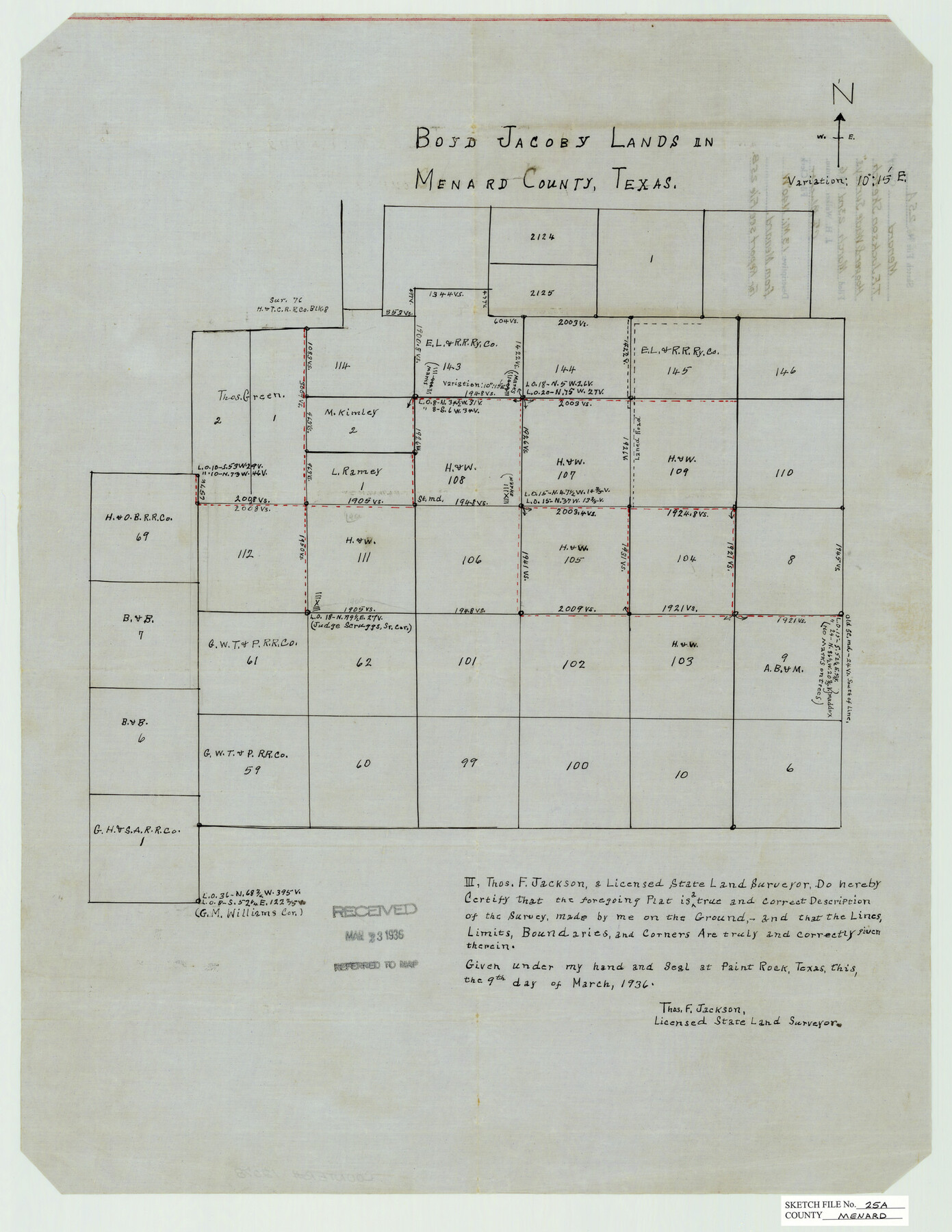 12078, Menard County Sketch File 25A, General Map Collection