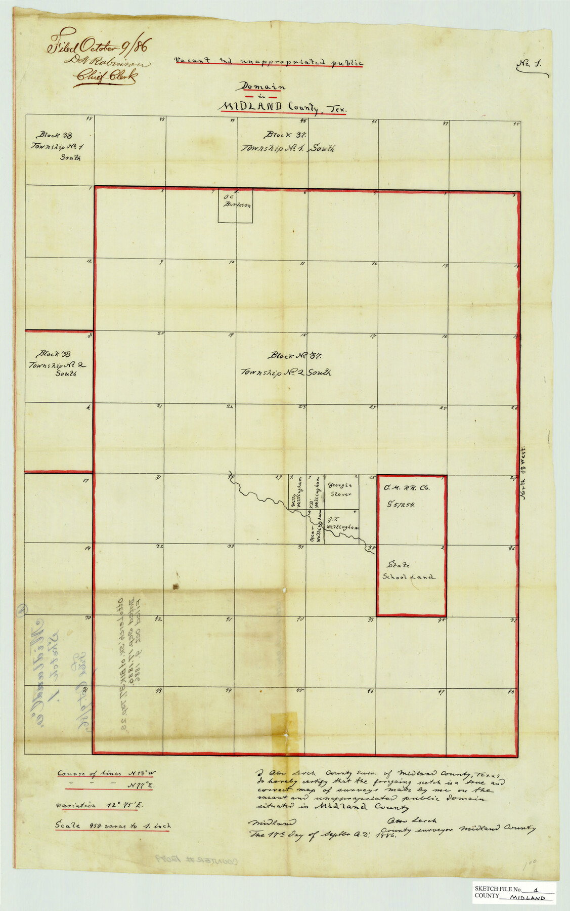 12079, Midland County Sketch File 1, General Map Collection