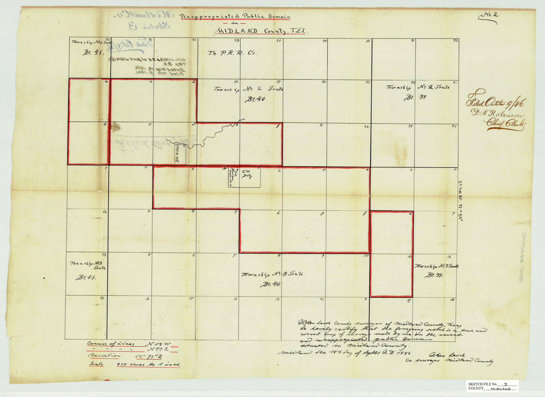 12081, Midland County Sketch File 3, General Map Collection