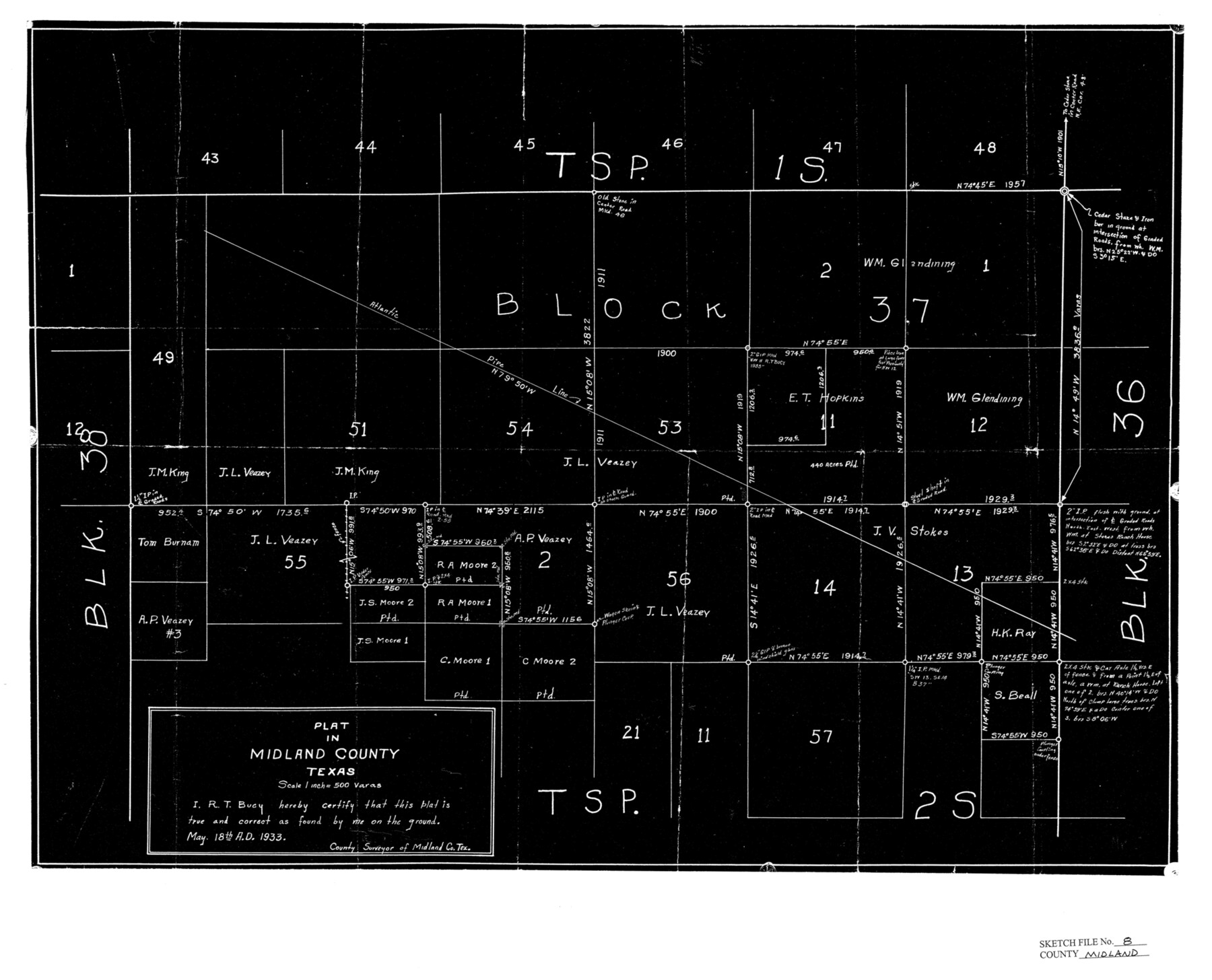 12084, Midland County Sketch File 8, General Map Collection