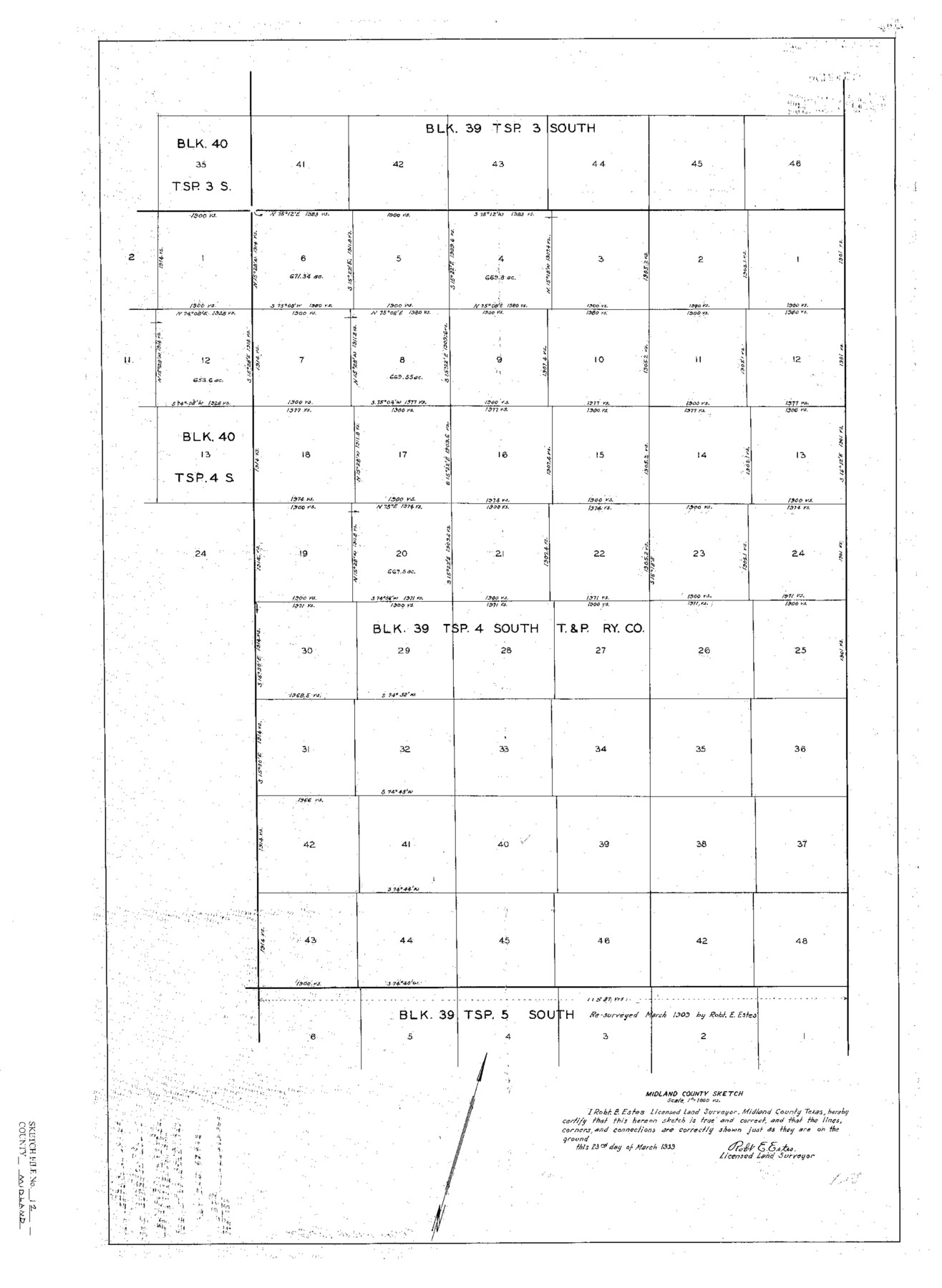 12087, Midland County Sketch File 12, General Map Collection