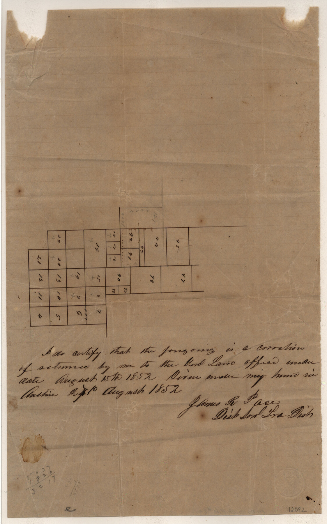 12092, Mills County Sketch File 1A, General Map Collection