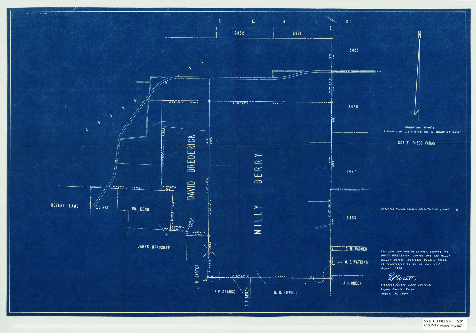 12109, Montague County Sketch File 27, General Map Collection