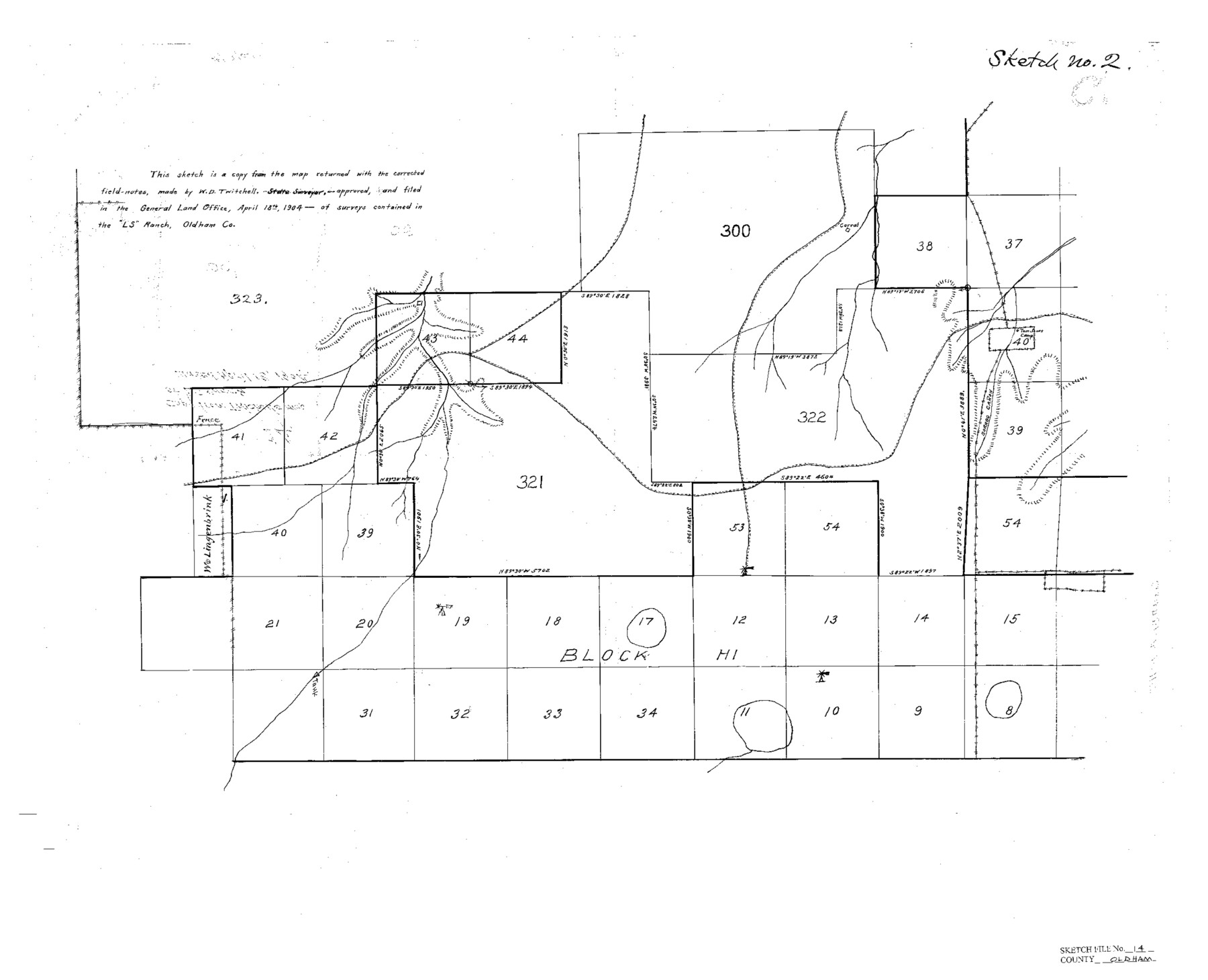 12115, Oldham County Sketch File 14, General Map Collection
