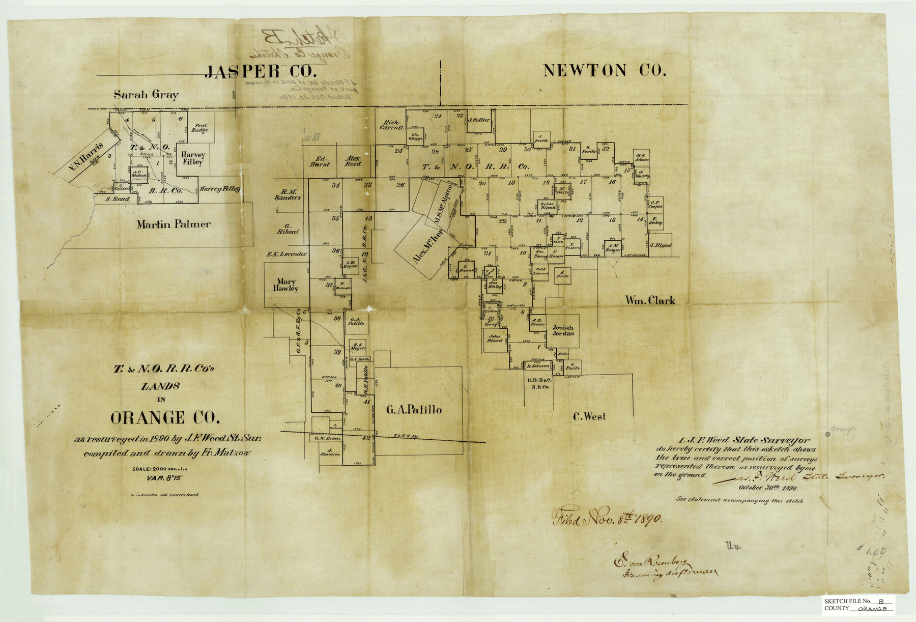 12130, Orange County Sketch File B, General Map Collection