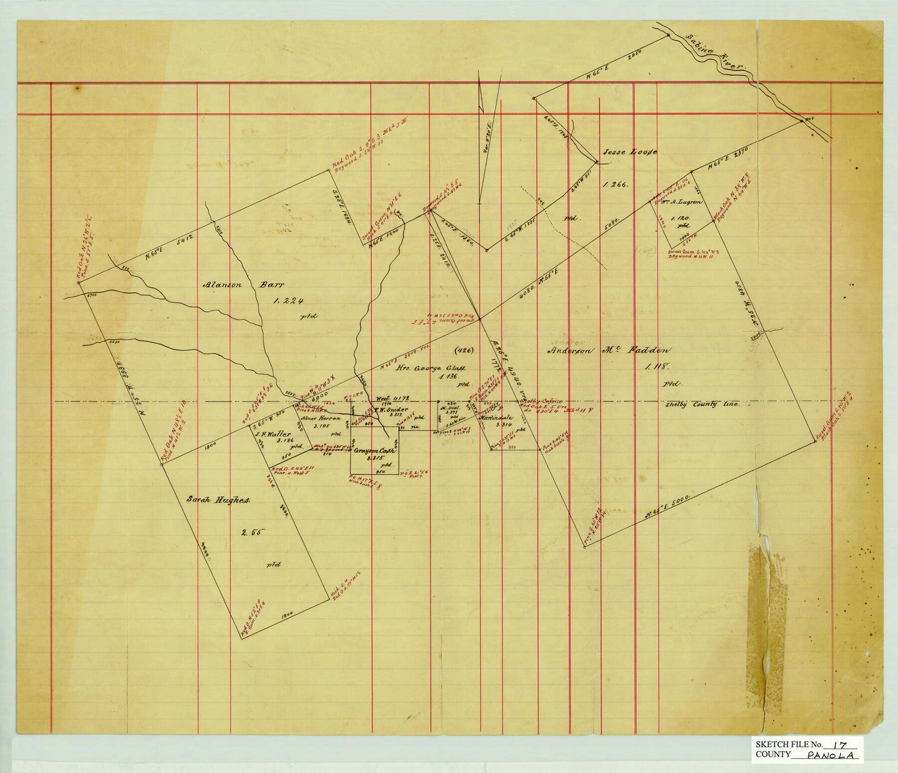 12137, Panola County Sketch File 17, General Map Collection