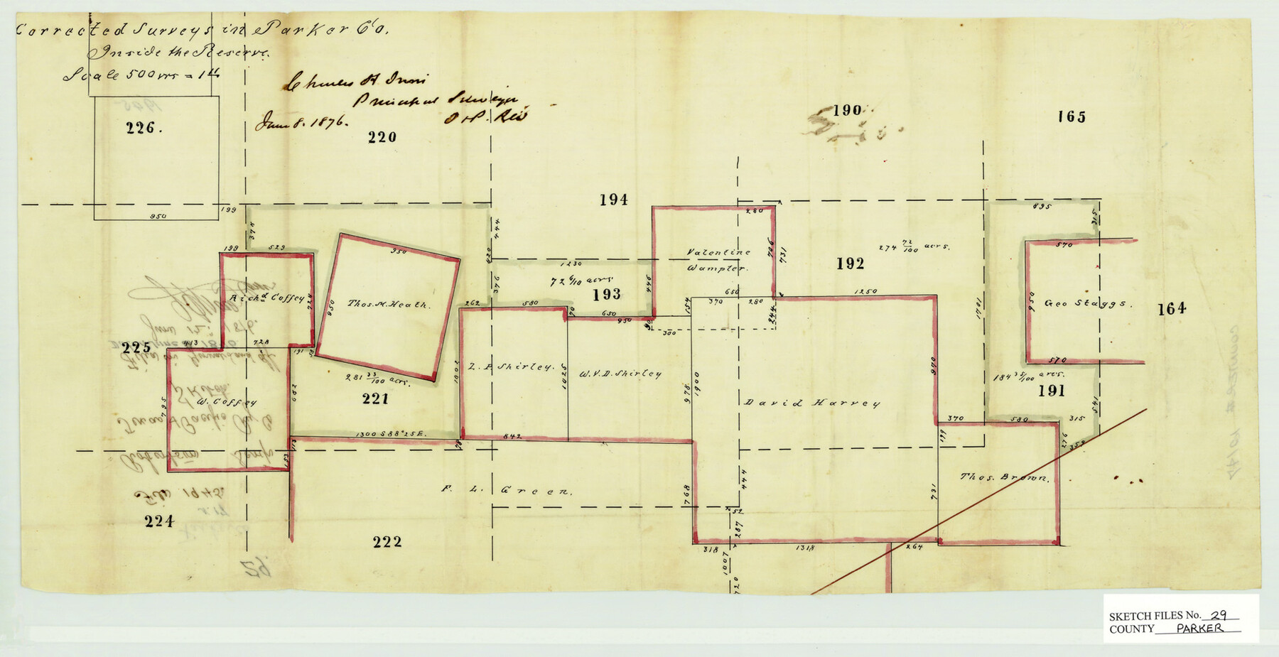 12147, Parker County Sketch File 29, General Map Collection