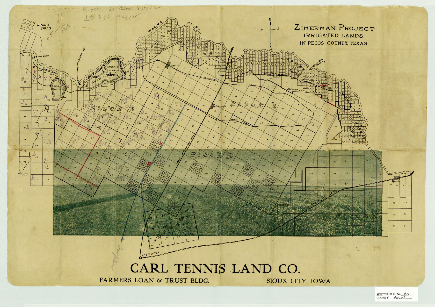 12164, Pecos County Sketch File 25, General Map Collection