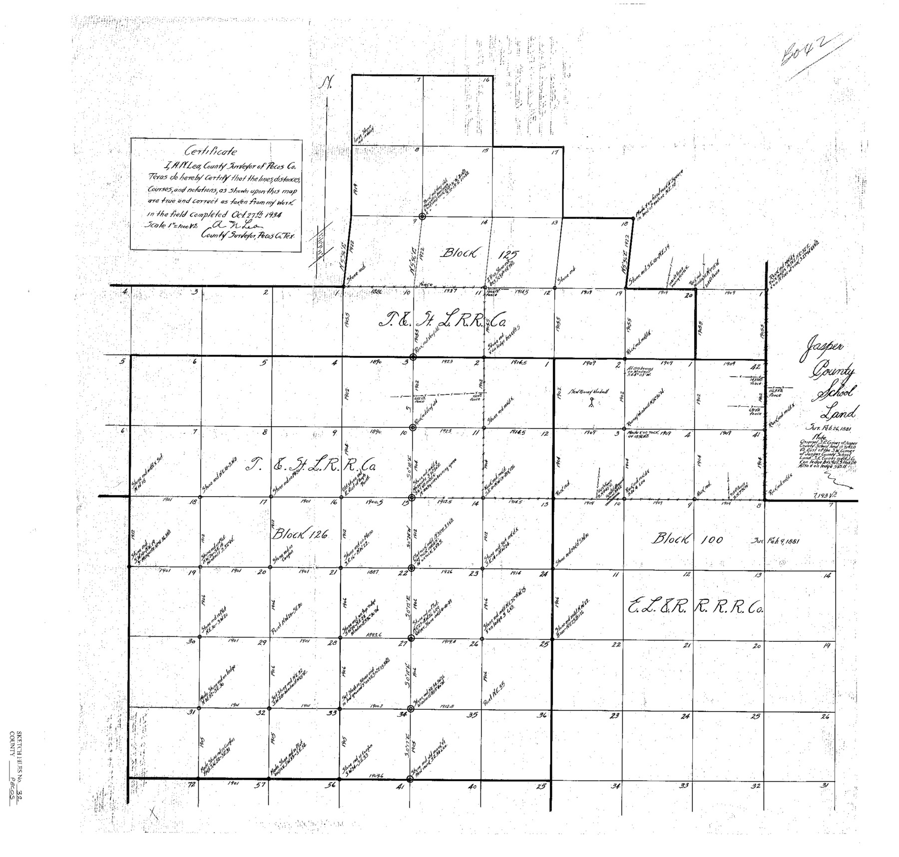12175, Pecos County Sketch File 32, General Map Collection