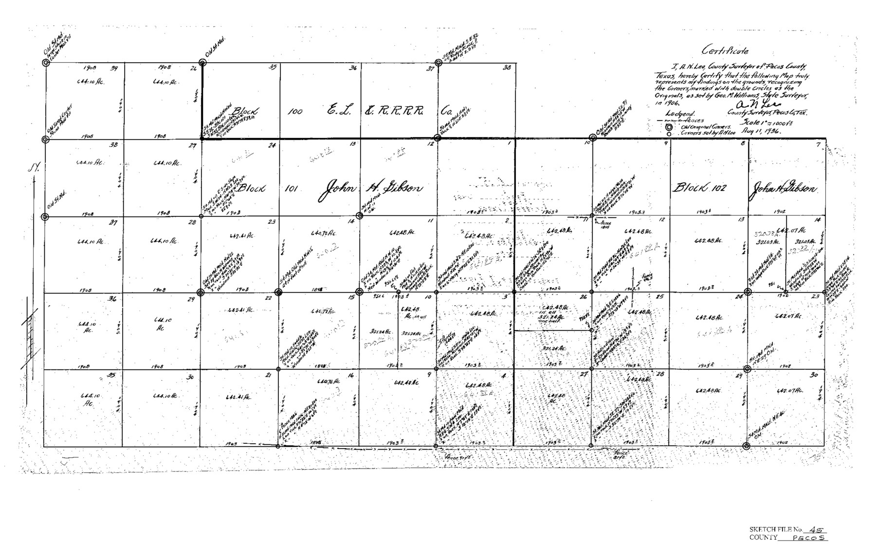 12179, Pecos County Sketch File 45, General Map Collection
