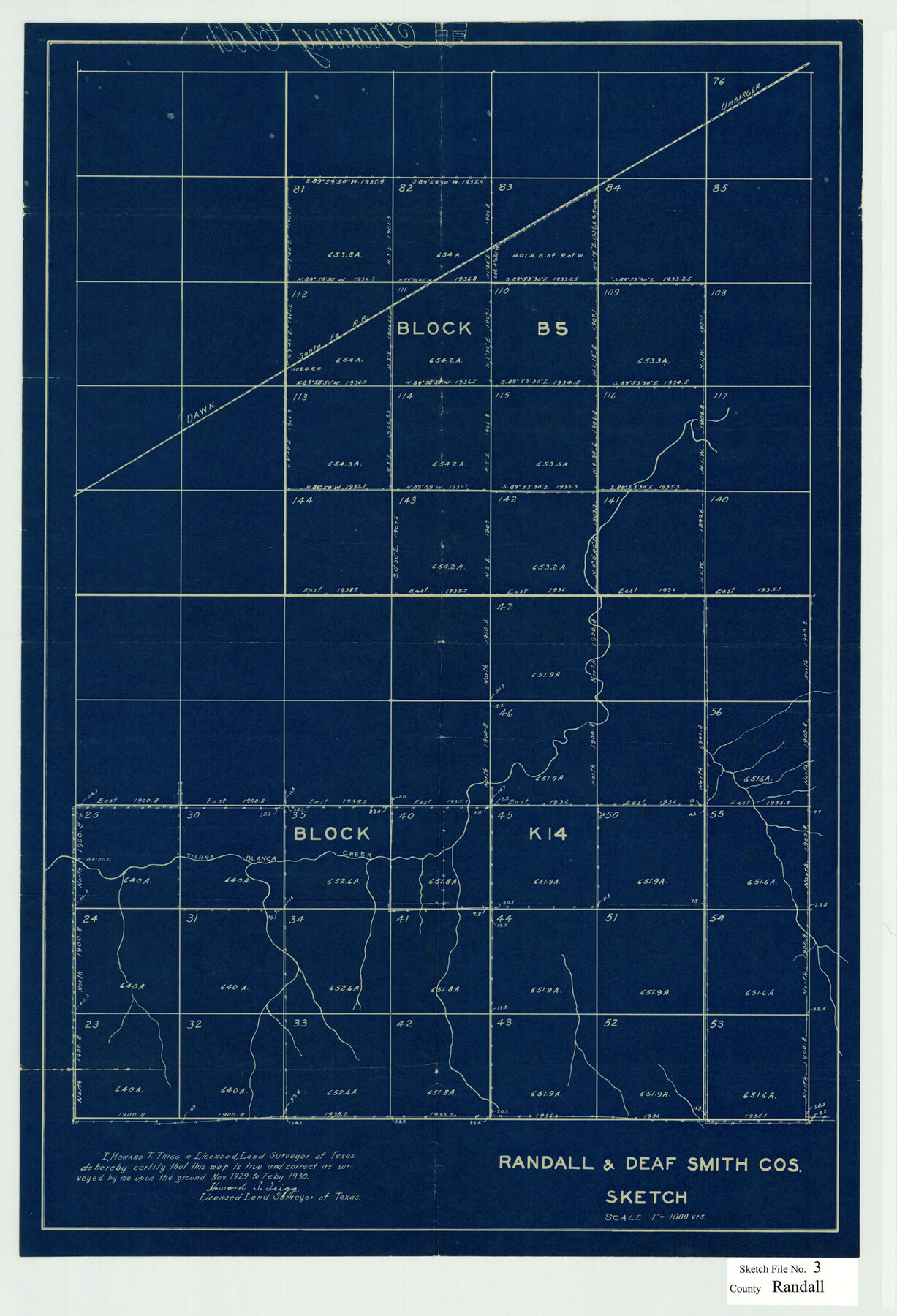 12206, Randall County Sketch File 3, General Map Collection