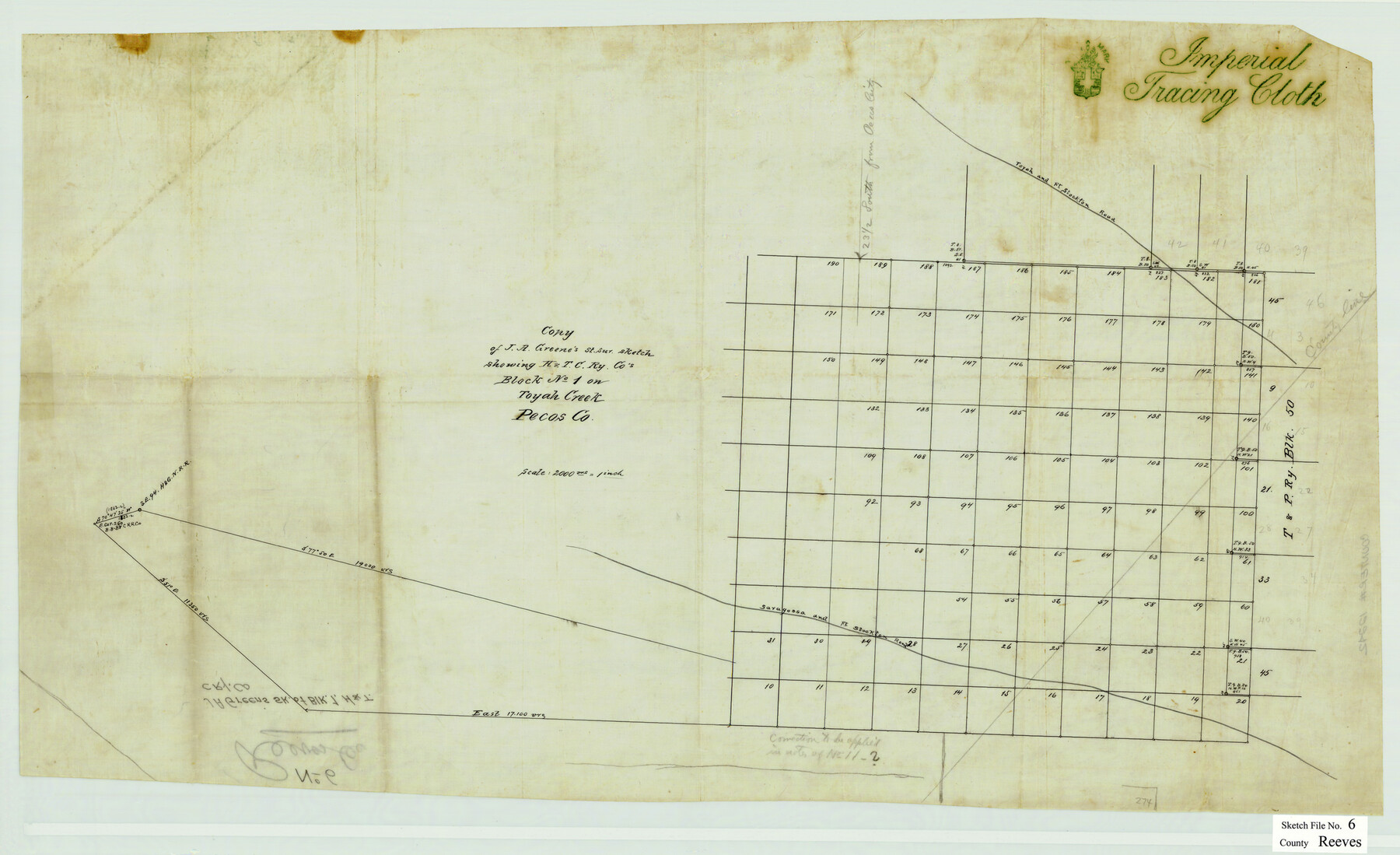 12242, Reeves County Sketch File 6, General Map Collection