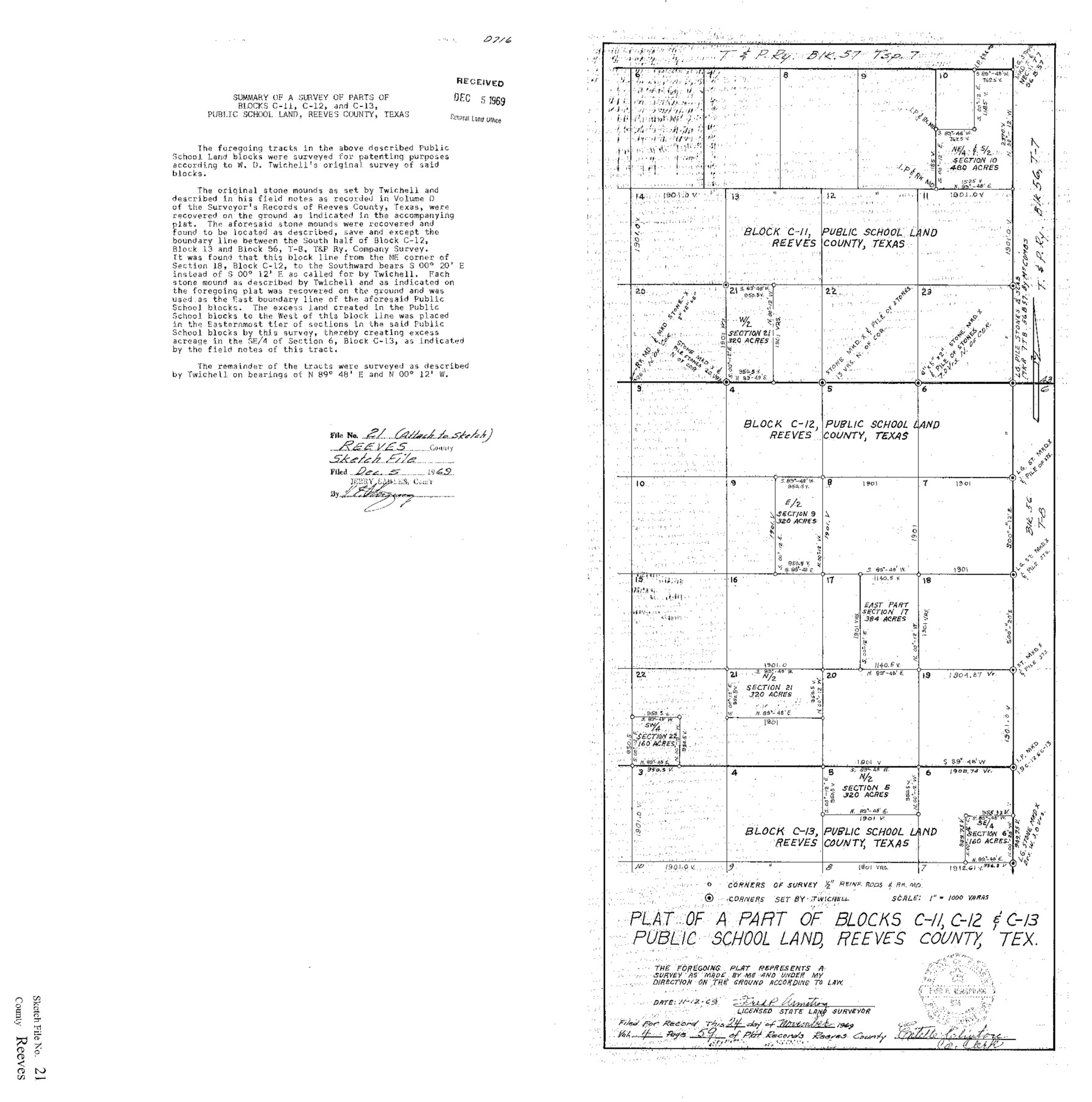 12246, Reeves County Sketch File 21, General Map Collection