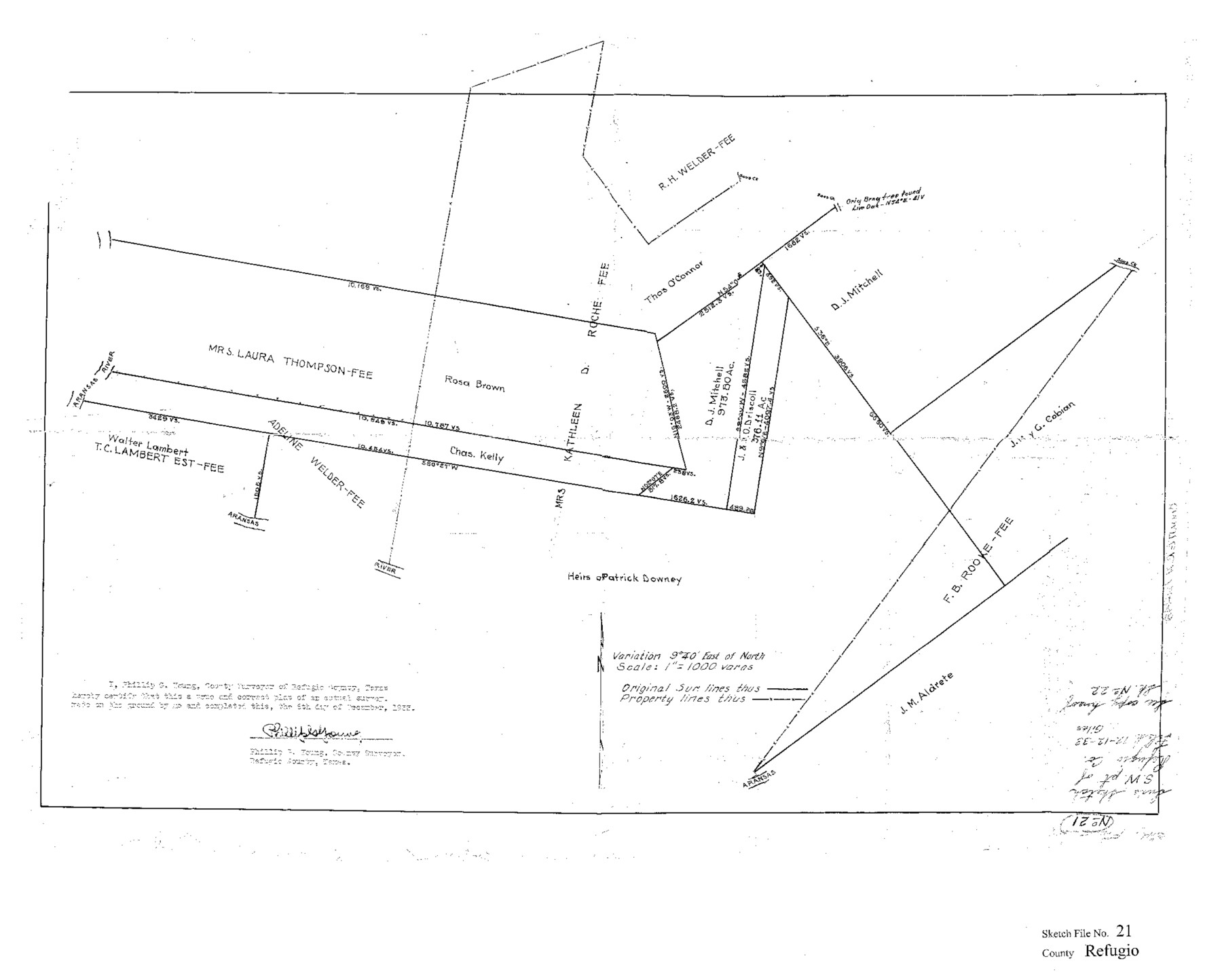 12248, Refugio County Sketch File 21, General Map Collection