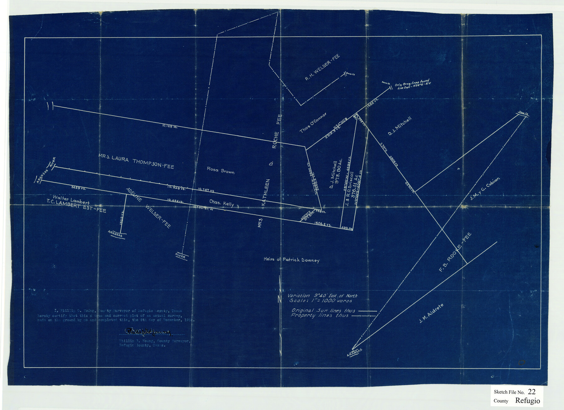 12249, Refugio County Sketch File 22, General Map Collection