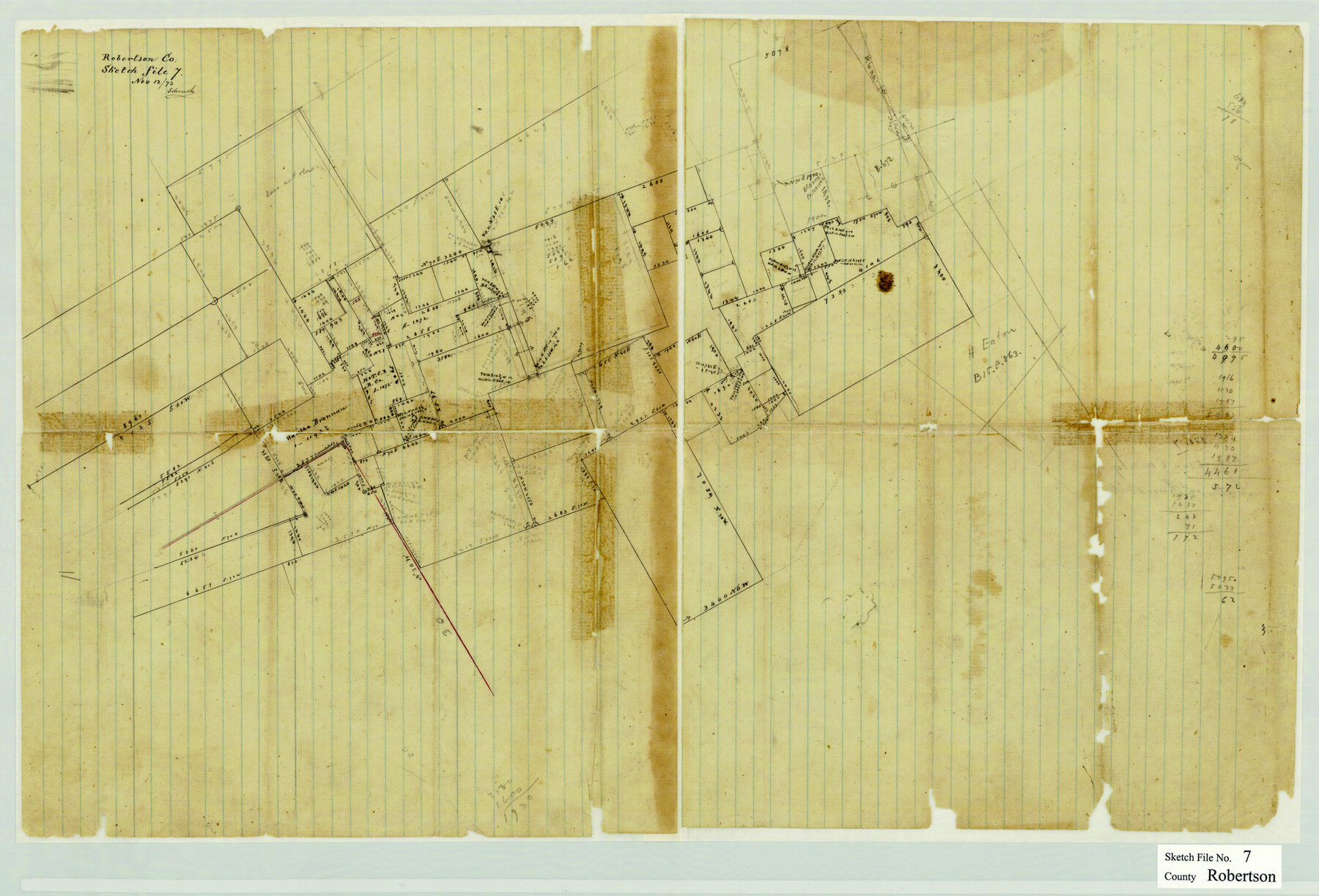 12250, Robertson County Sketch File 7, General Map Collection