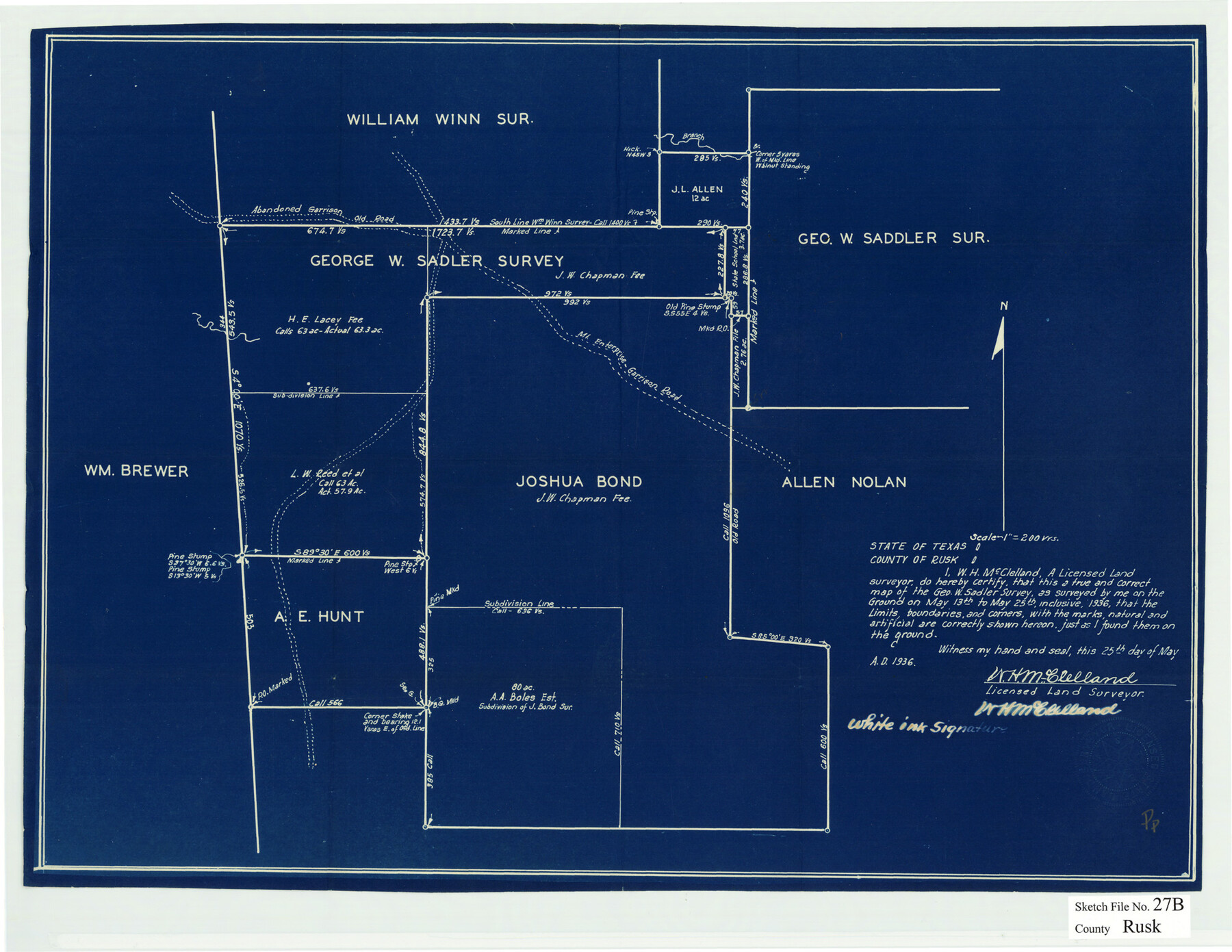 12273, Rusk County Sketch File 27B, General Map Collection