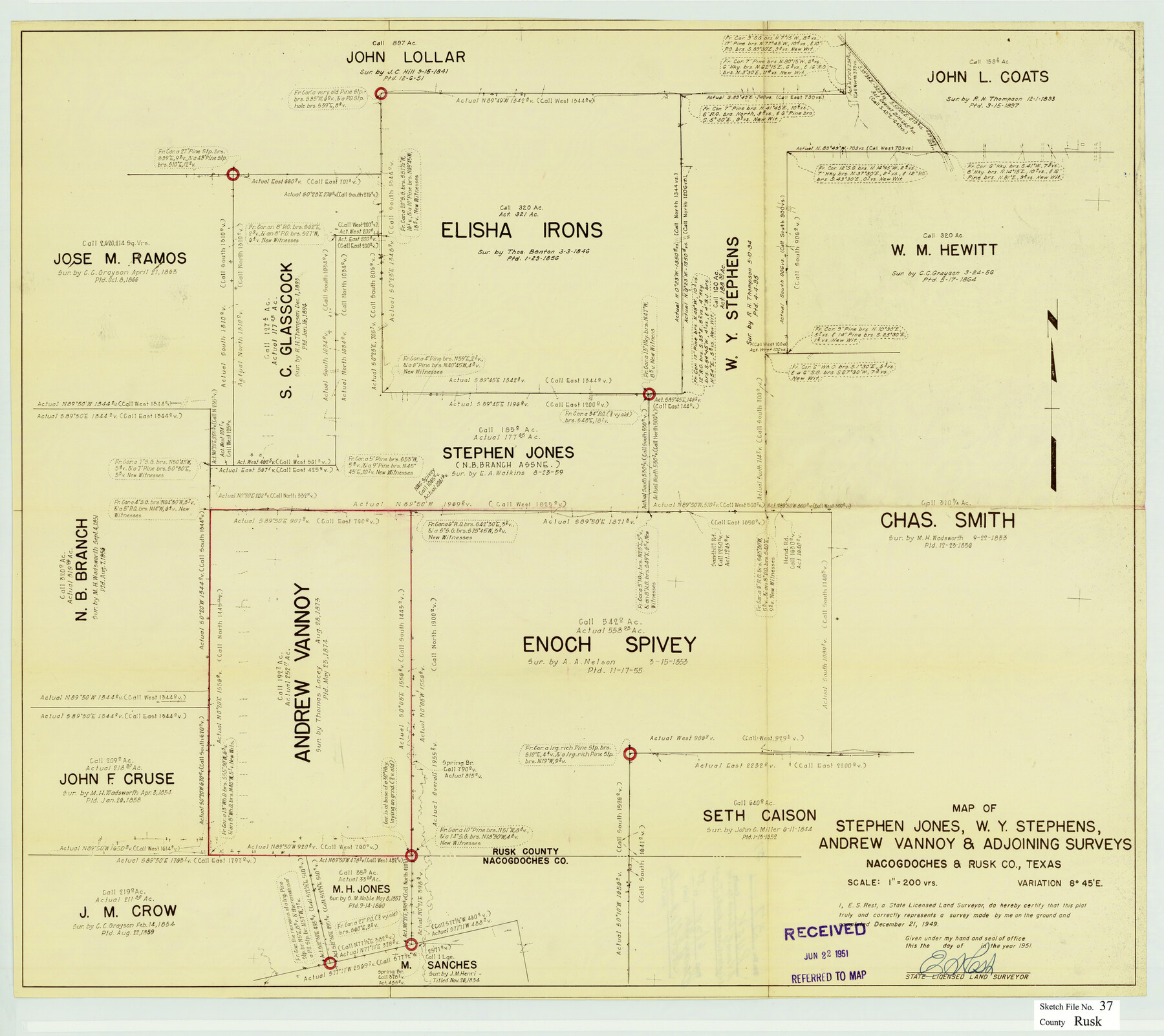 12275, Rusk County Sketch File 37, General Map Collection