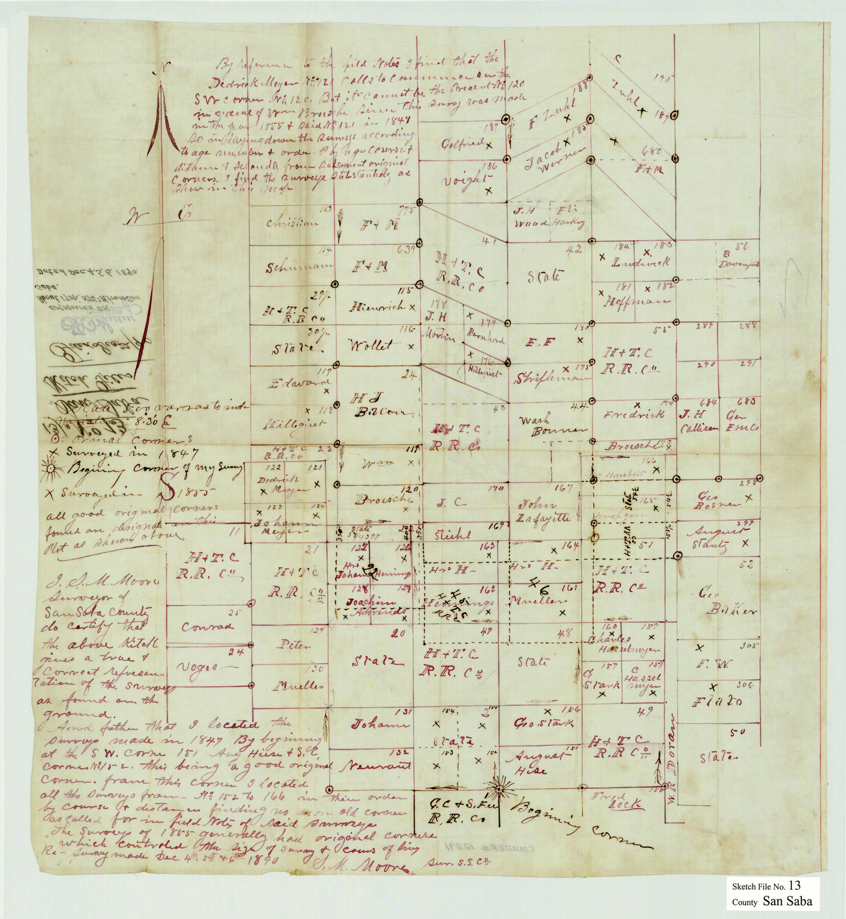 12291, San Saba County Sketch File 13, General Map Collection