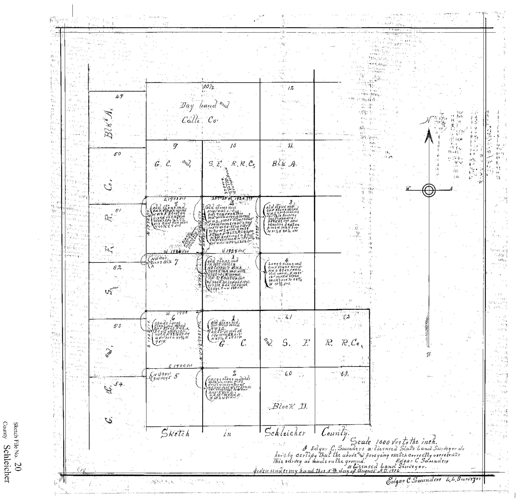 12301, Schleicher County Sketch File 20, General Map Collection