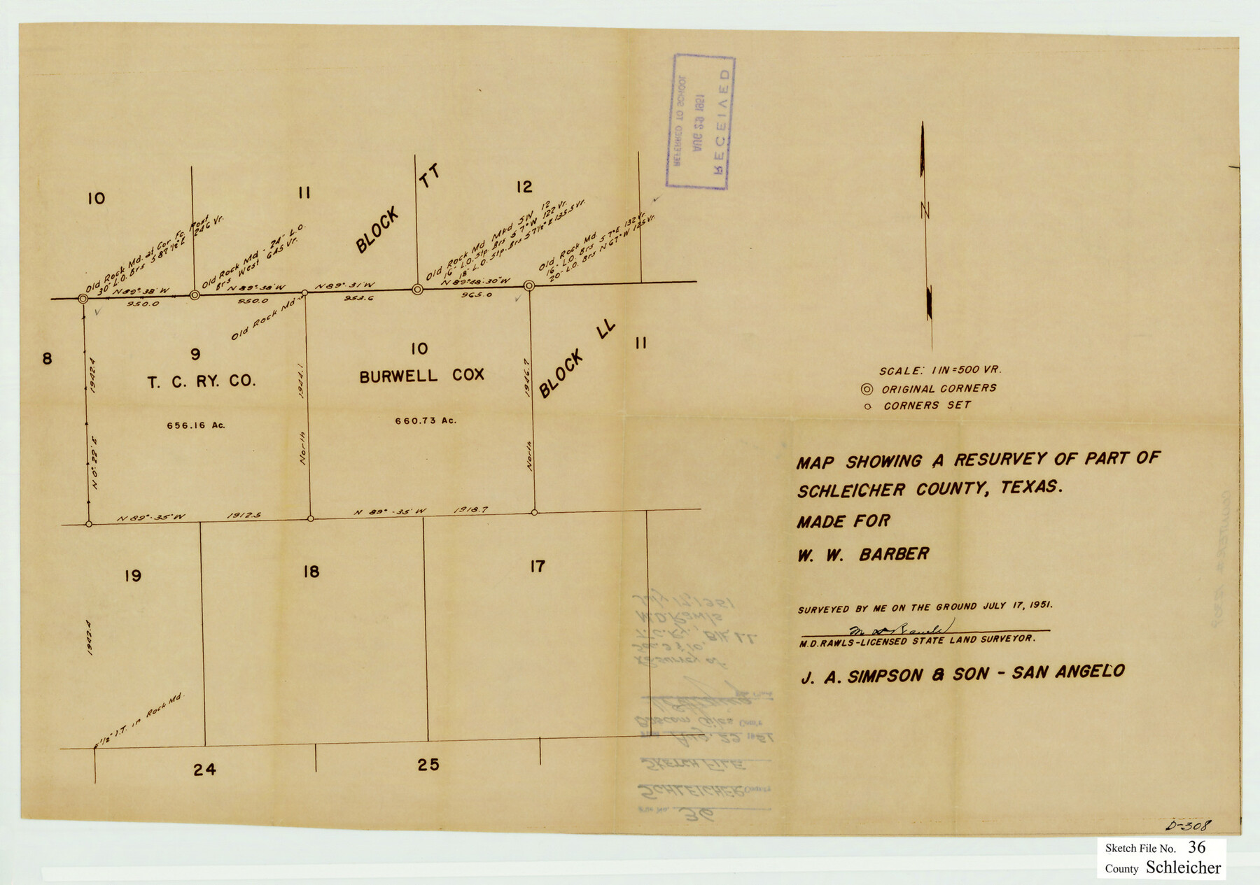 12309, Schleicher County Sketch File 36, General Map Collection