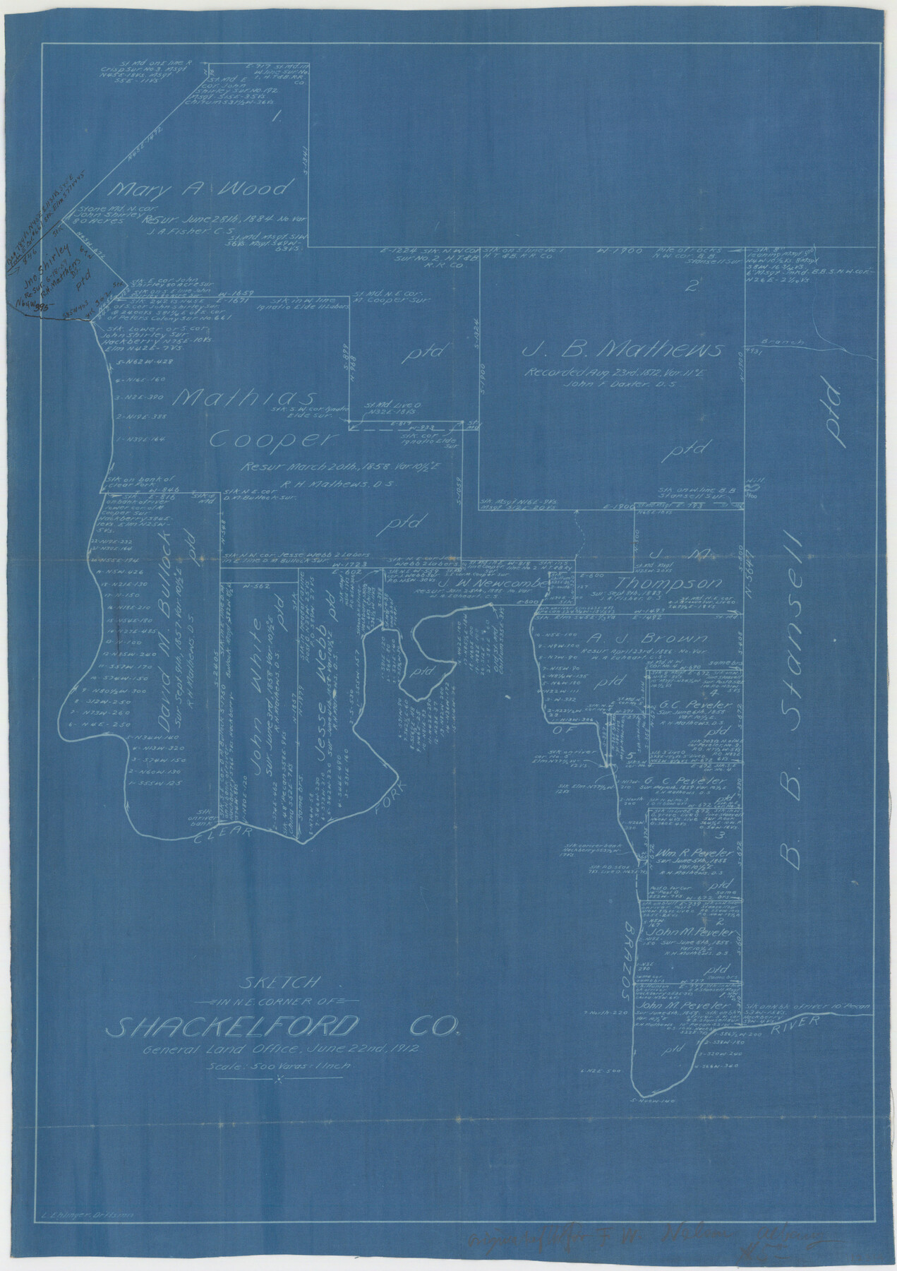 12314, Shackelford County Sketch File 7, General Map Collection