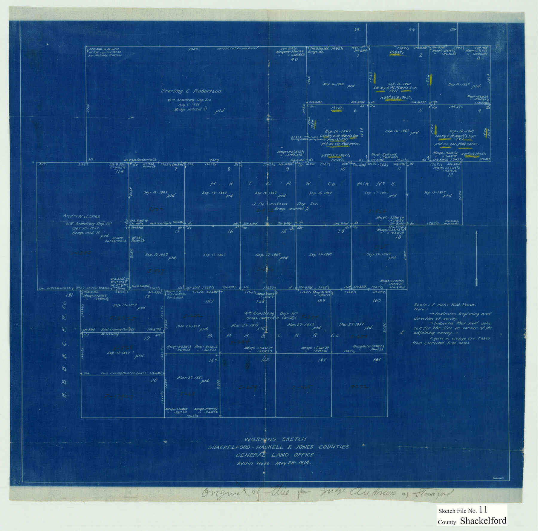 12317, Shackelford County Sketch File 11, General Map Collection