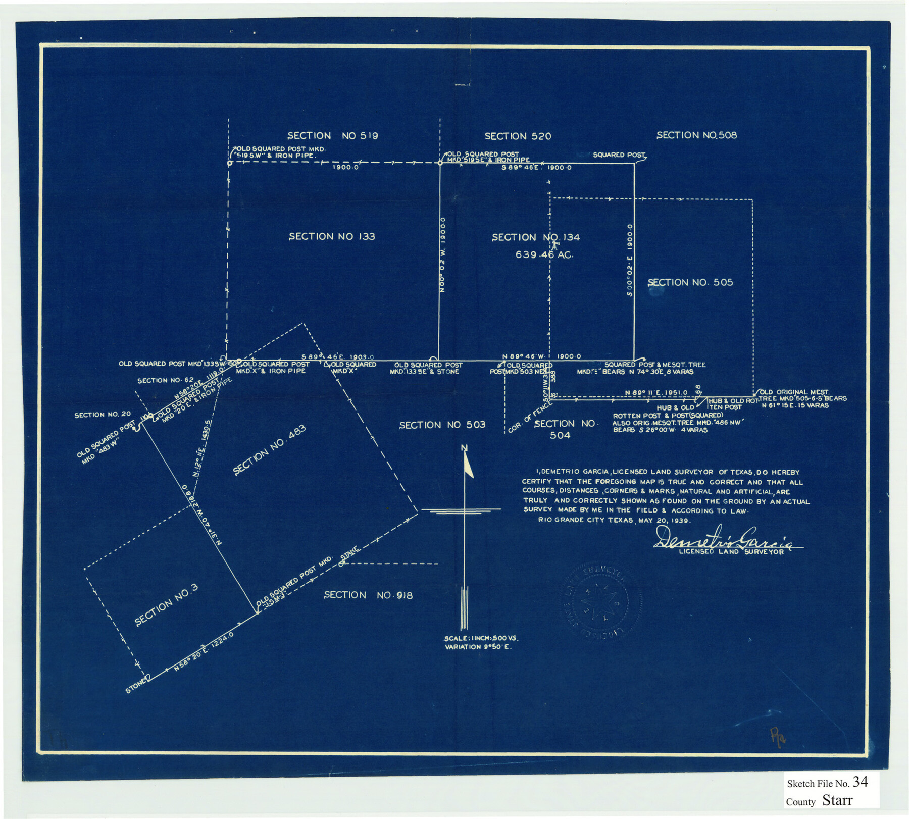 12337, Starr County Sketch File 34, General Map Collection