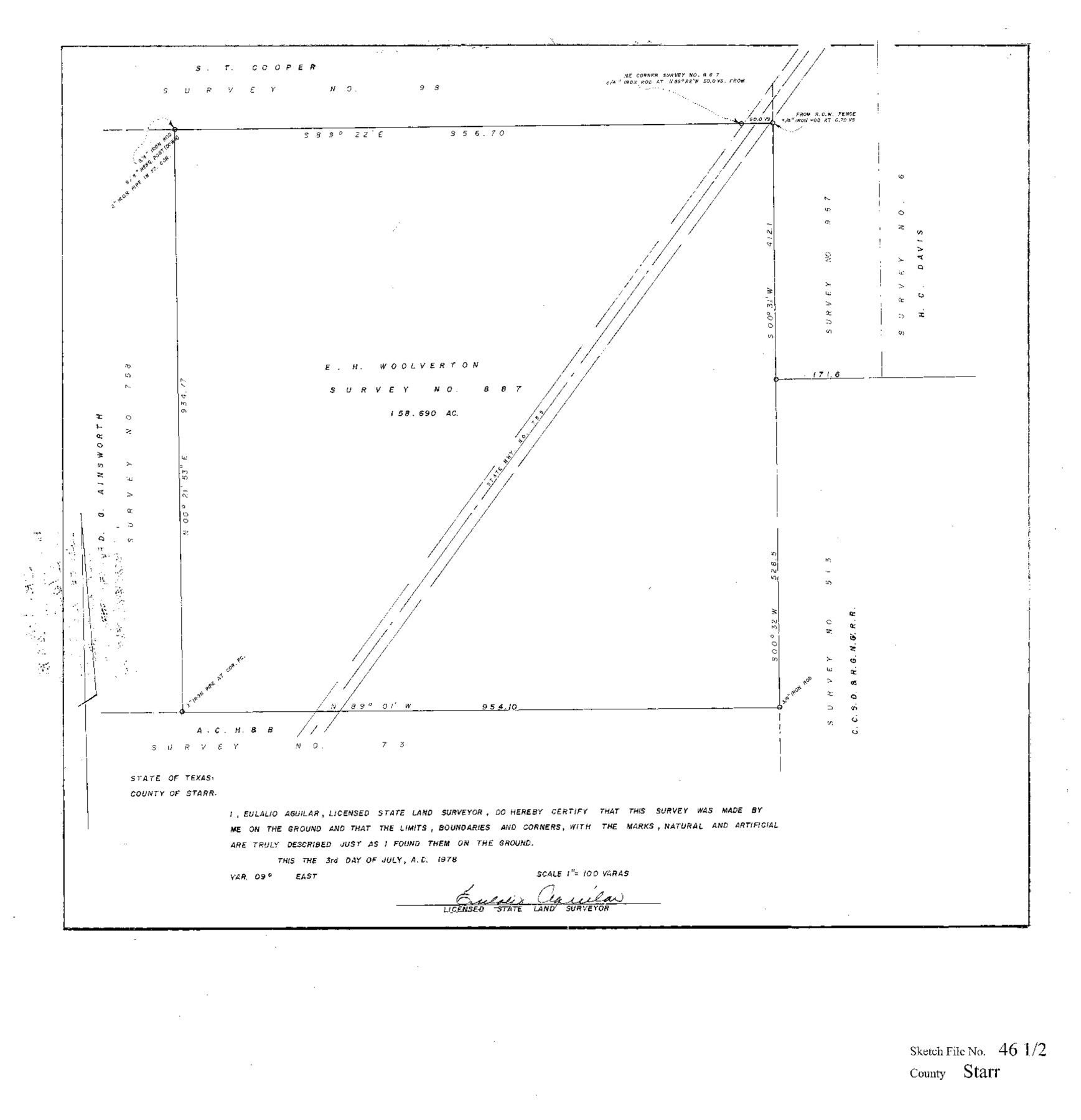 12344, Starr County Sketch File 46 1/2, General Map Collection