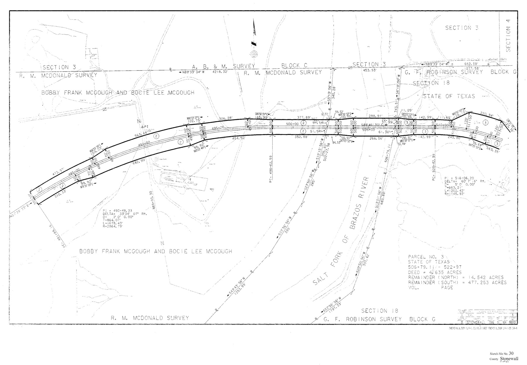 12370, Stonewall County Sketch File 30, General Map Collection