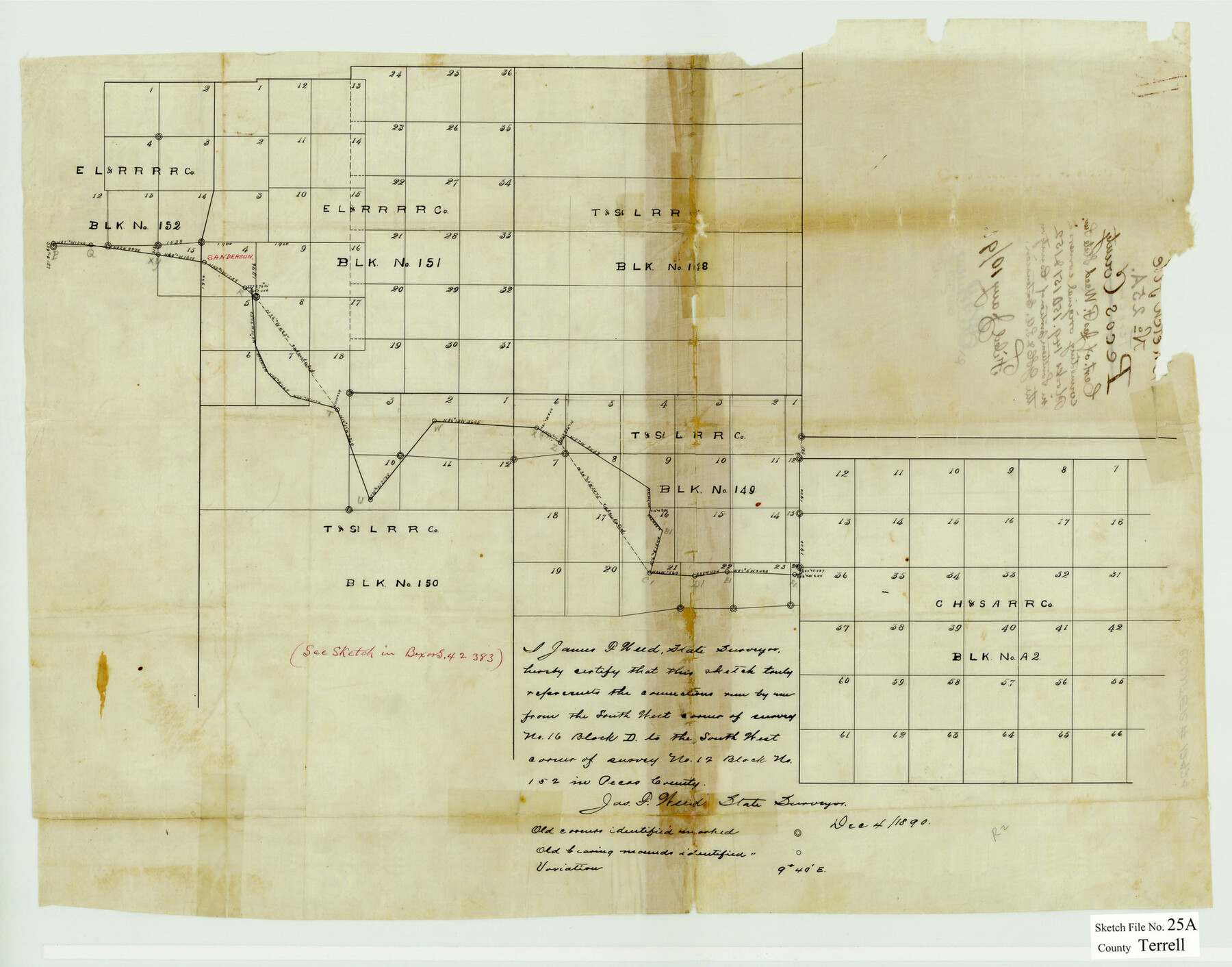 12424, Terrell County Sketch File 25A, General Map Collection