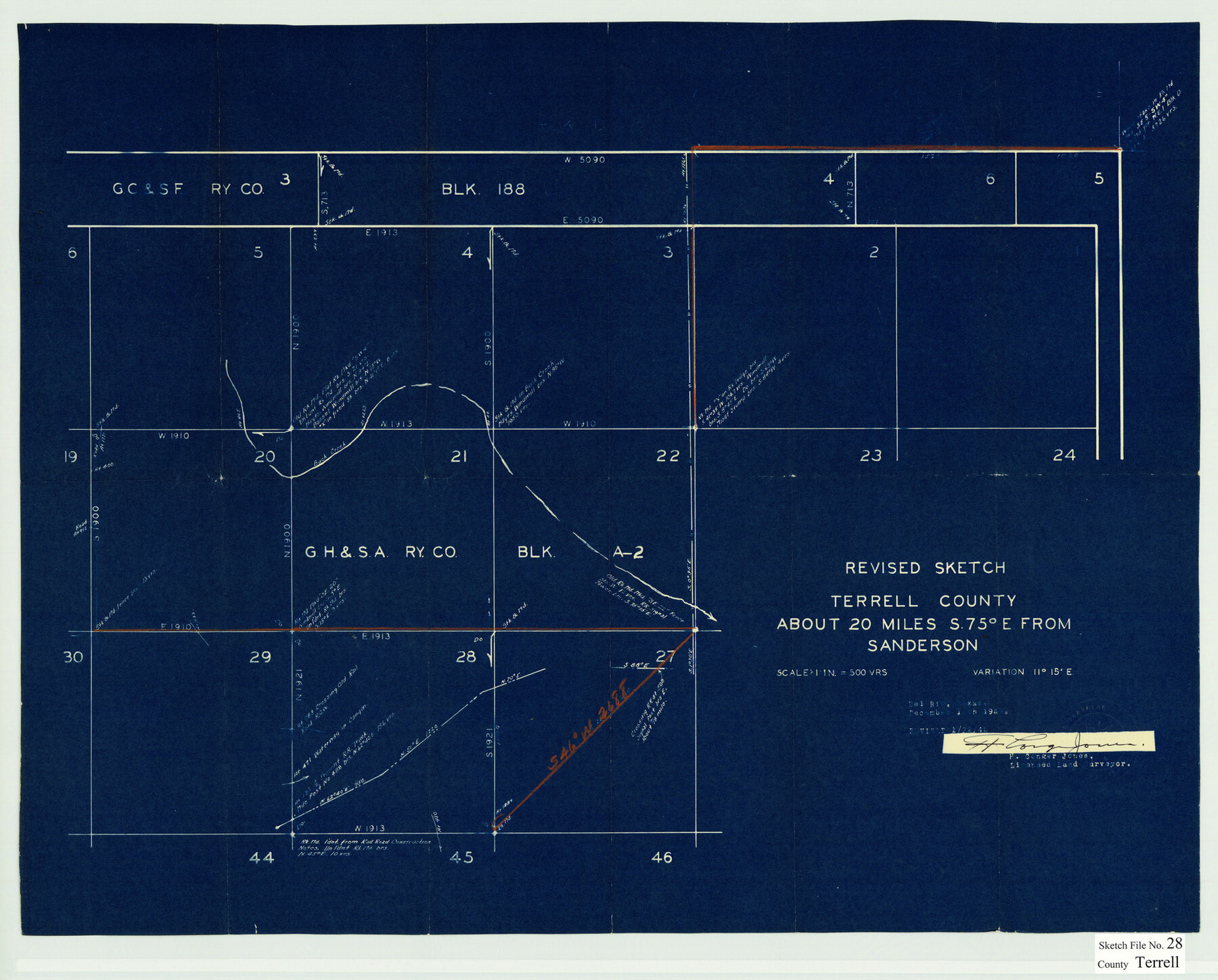 12425, Terrell County Sketch File 28, General Map Collection