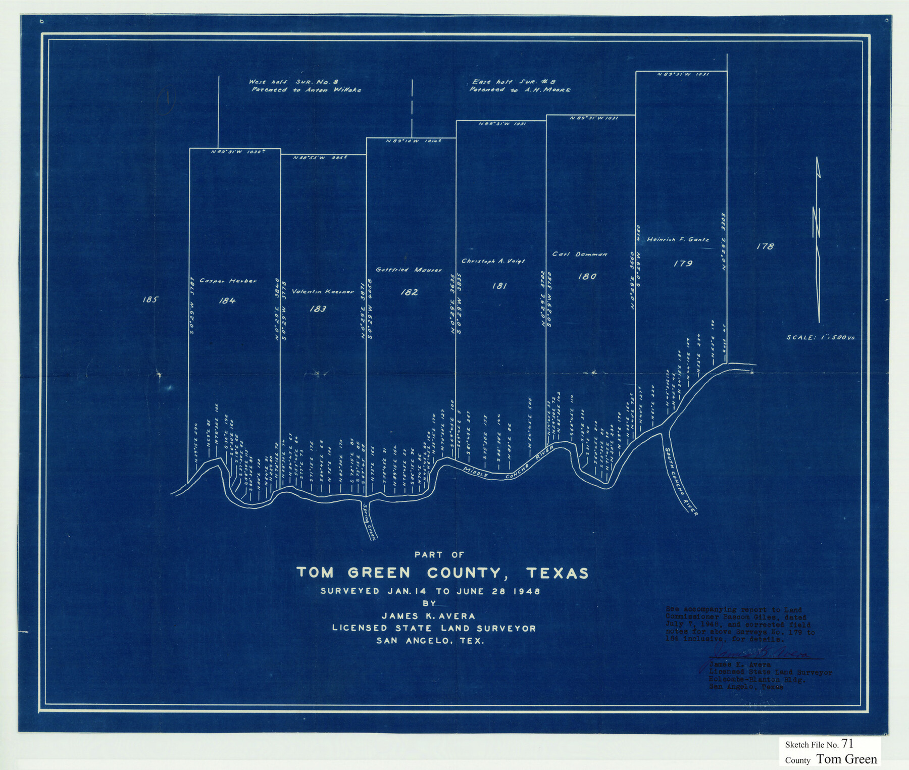 12447, Tom Green County Sketch File 71, General Map Collection