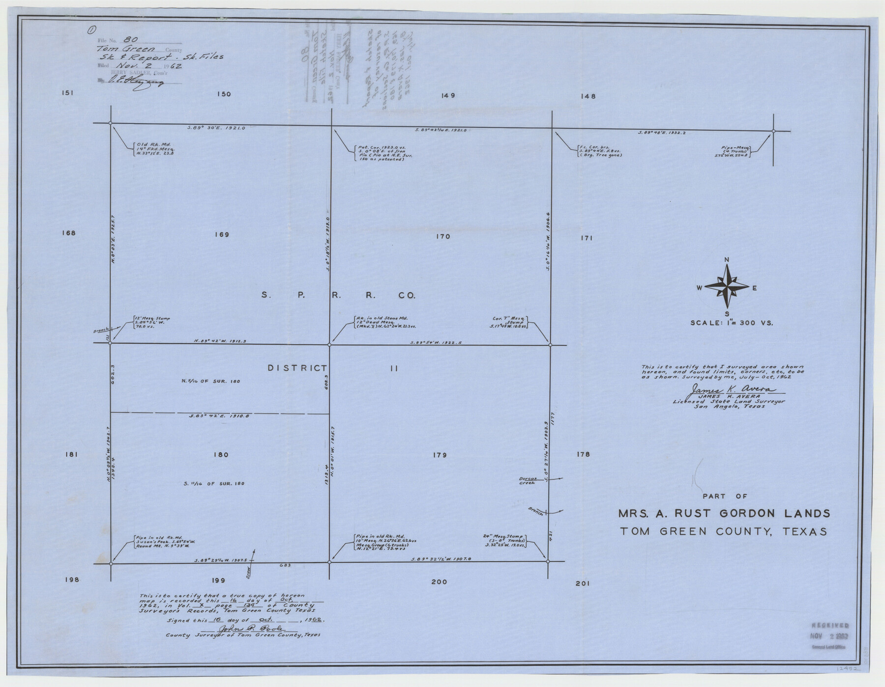 12452, Tom Green County Sketch File 80, General Map Collection